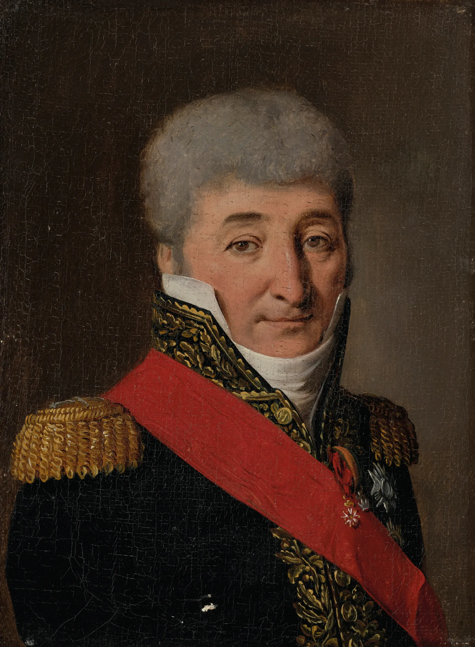 Portrait De Charles Pierre Francois Augereau Wall Art by Louis-Léopold Boilly - Canvas Print