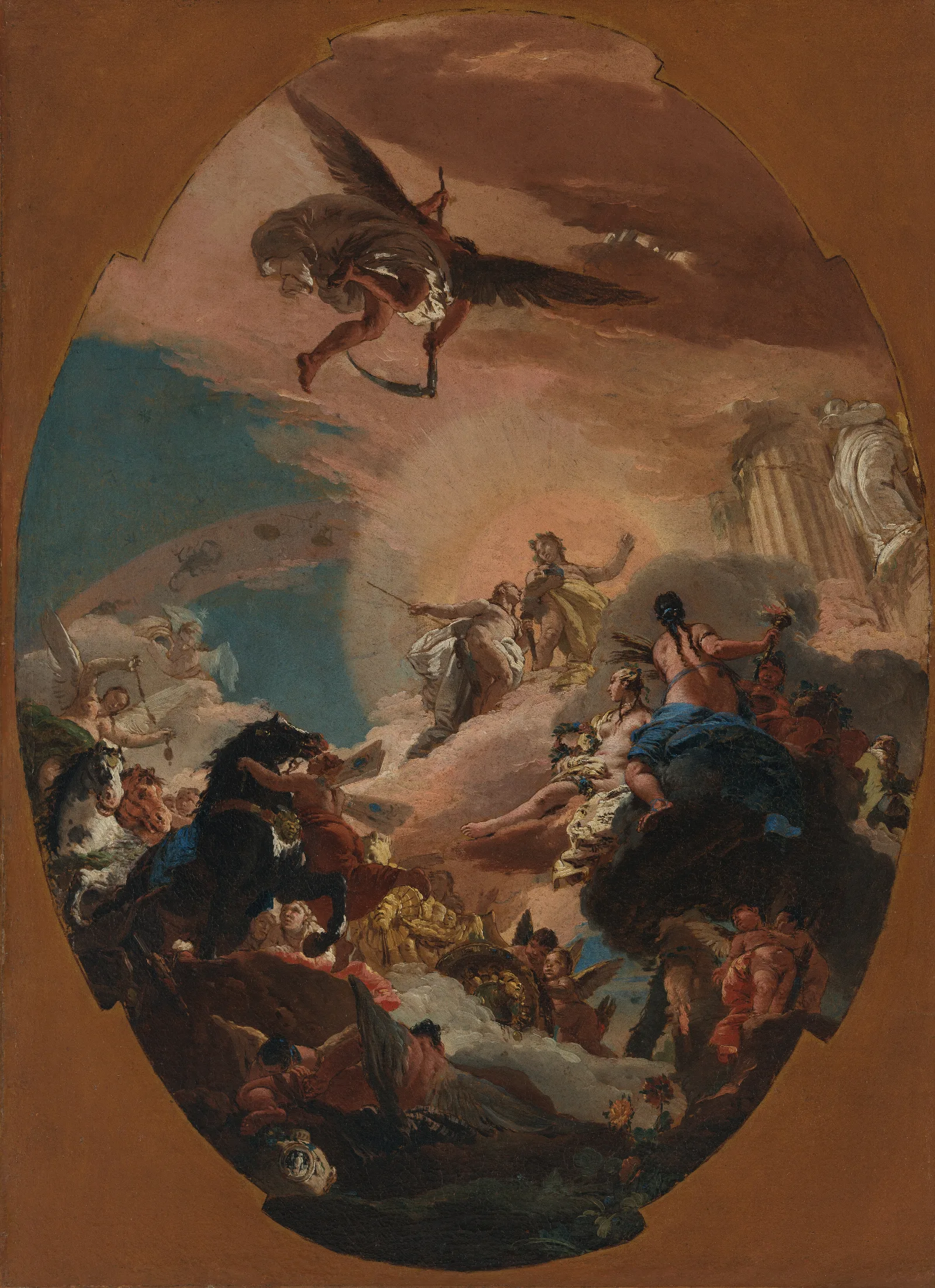Apollo And Phaethon Wall Art by Giovanni Battista Tiepolo - Canvas Print