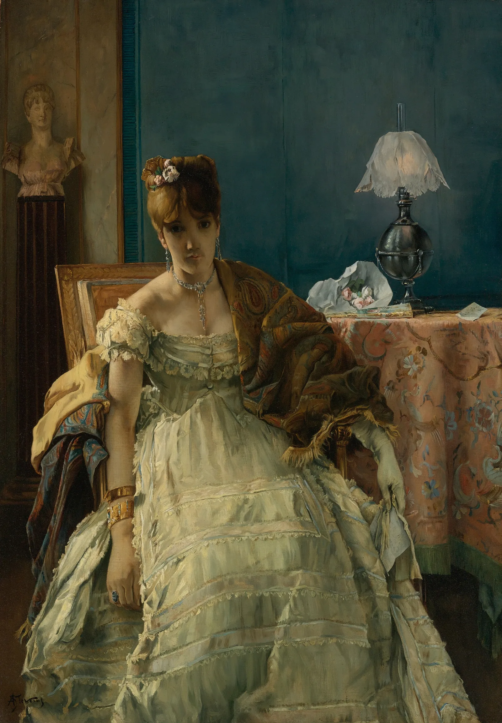 Lovelorn Wall Art by Alfred Stevens - Canvas Print