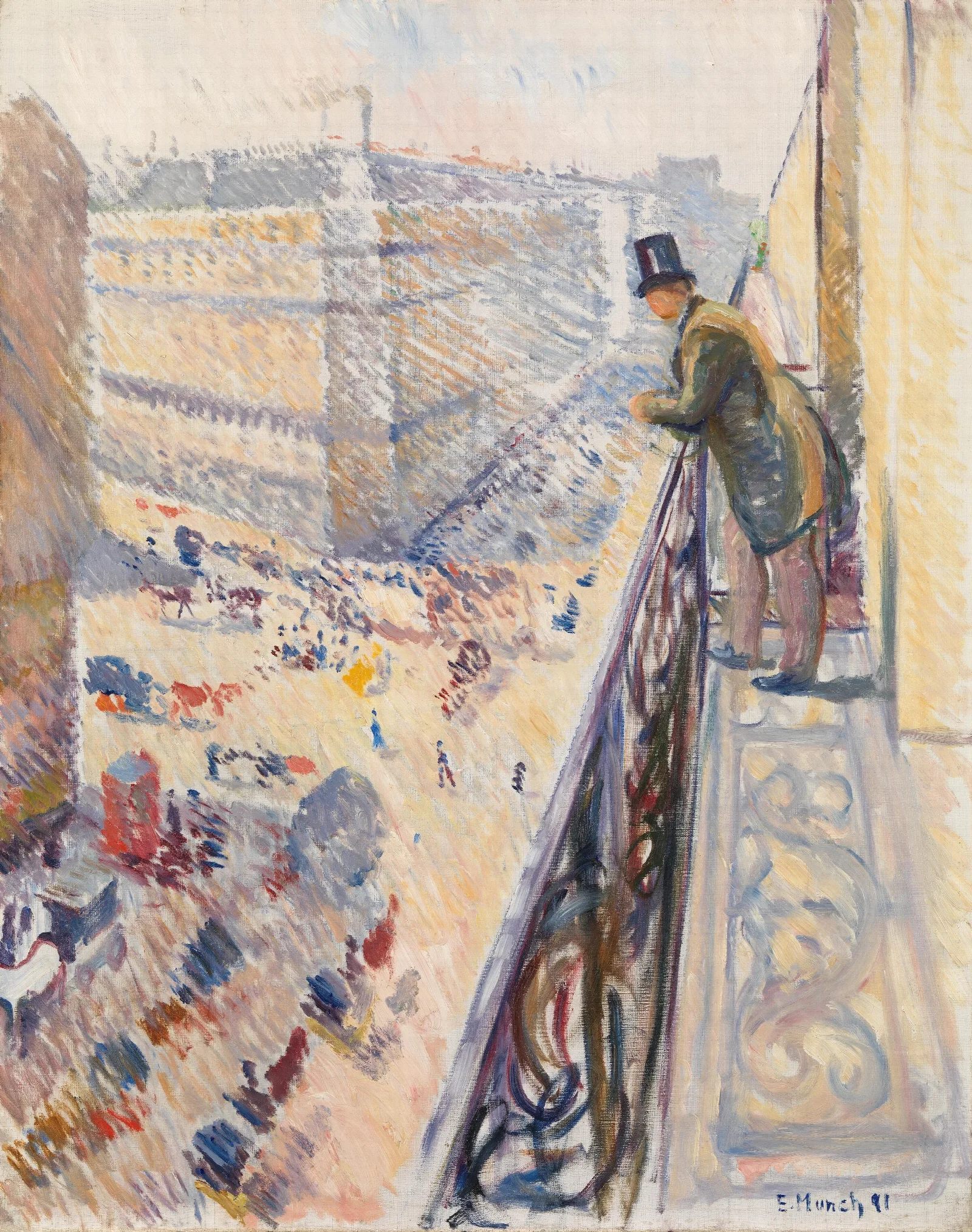 Rue Lafayette Wall Art by Edvard Munch - Canvas Print
