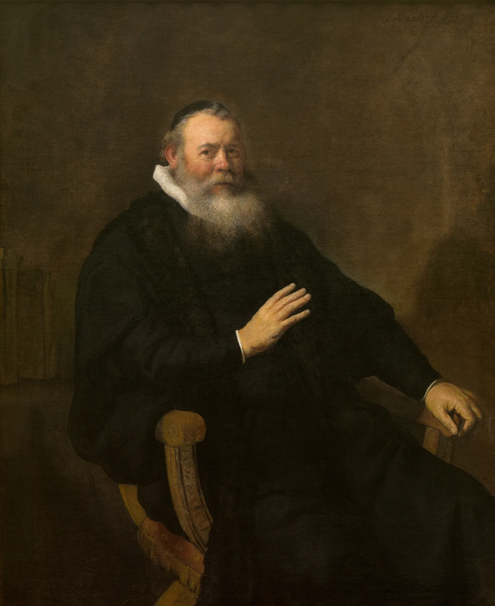 Portrait Of Eleazar Swalmius Wall Art by Rembrandt van Rijn - Canvas Print