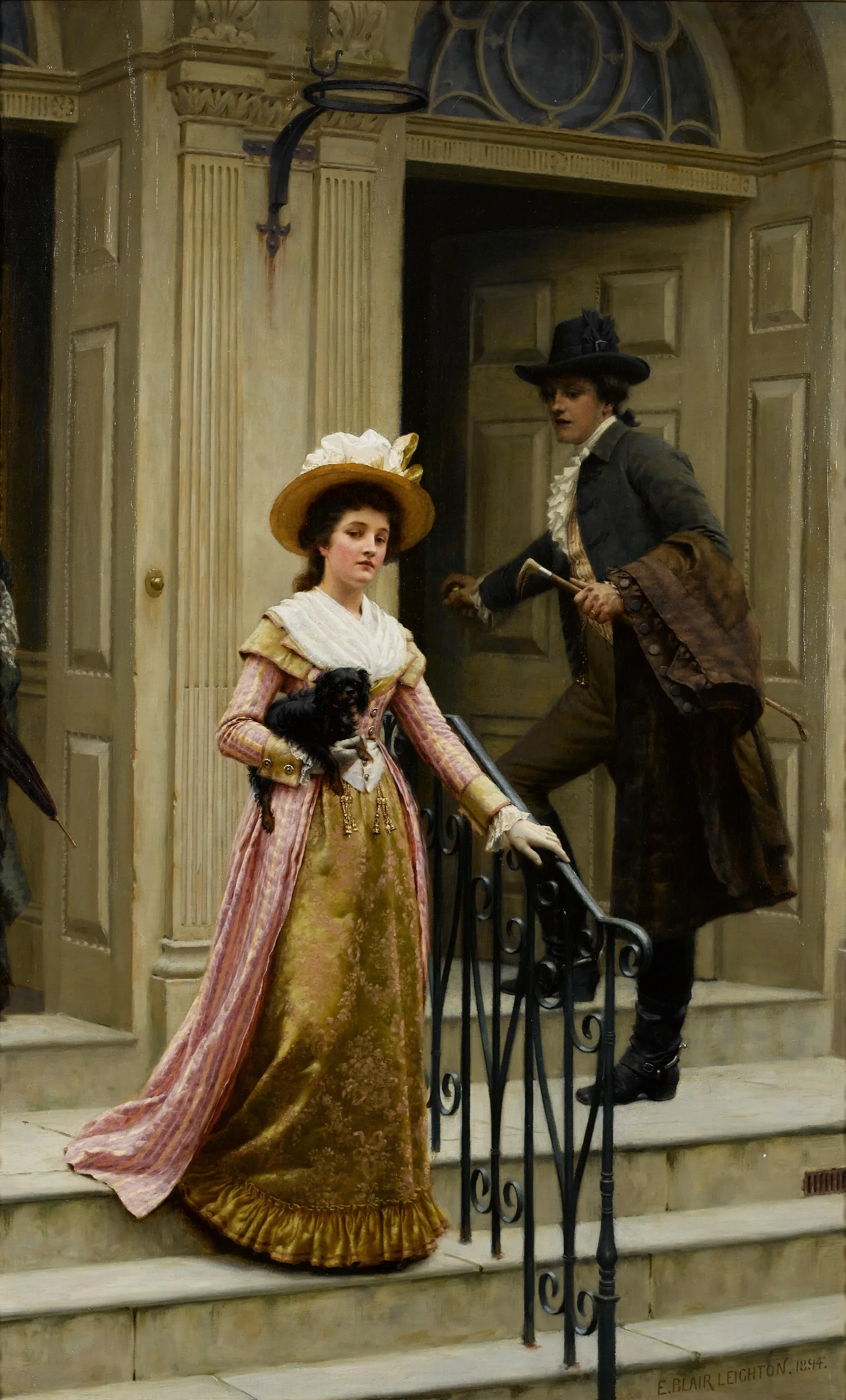 My Next Door Neighbour Wall Art by Edmund Blair Leighton - Canvas Print