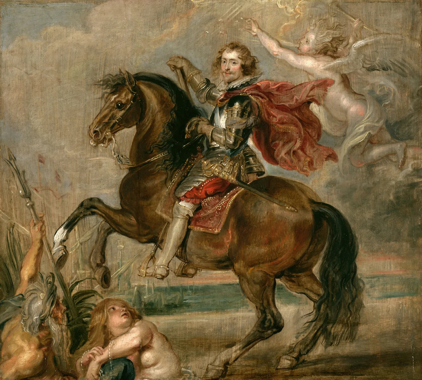 Equestrian Portrait Of The Duke Of Buckingham Wall Art by Peter Paul Rubens - Canvas Print