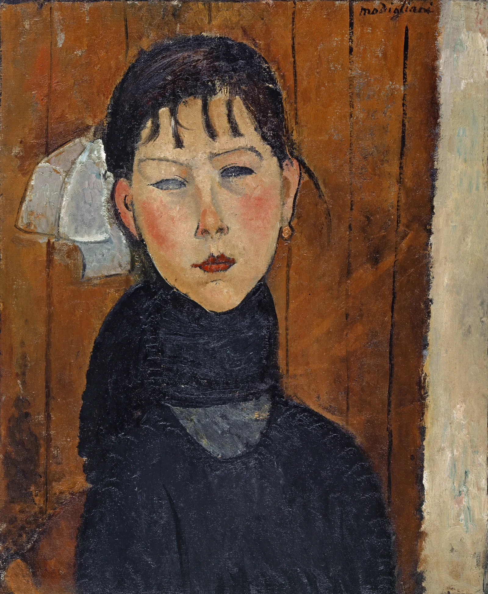 Marie Marie Daughter Of The People 2 Wall Art by Amedeo Modigliani - Canvas Print