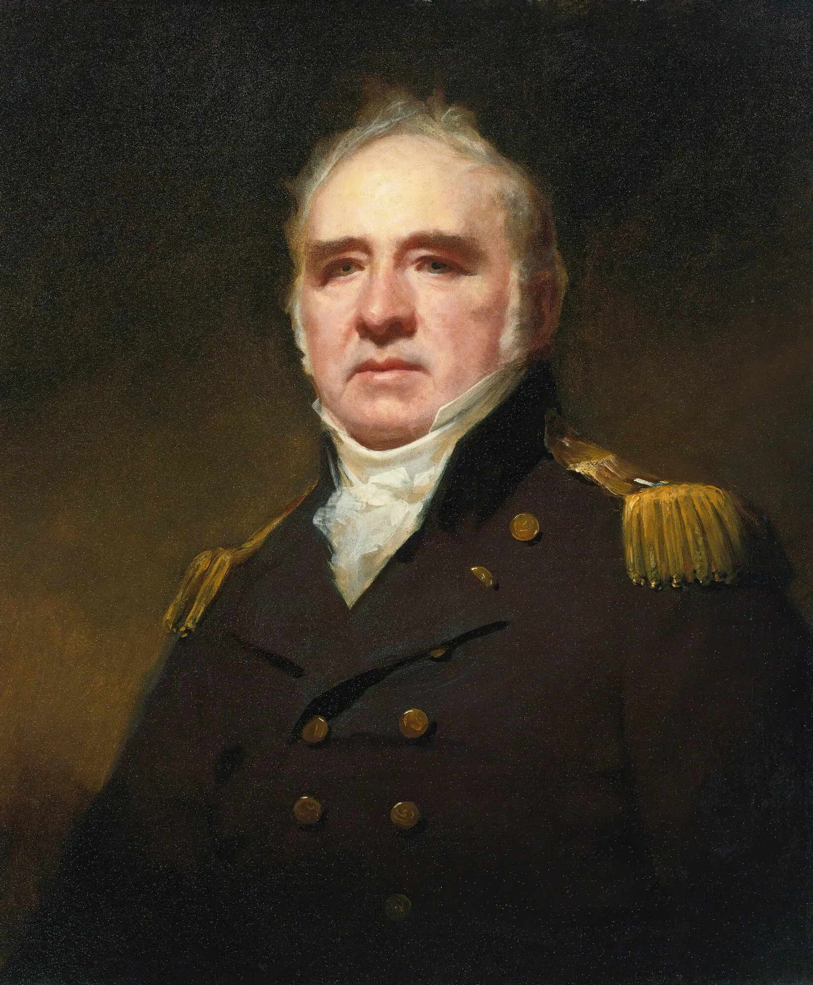 Portrait Of Captain James Forbes Drummond R N Of Hawthornden Wall Art by Sir Henry Raeburn - Canvas Print