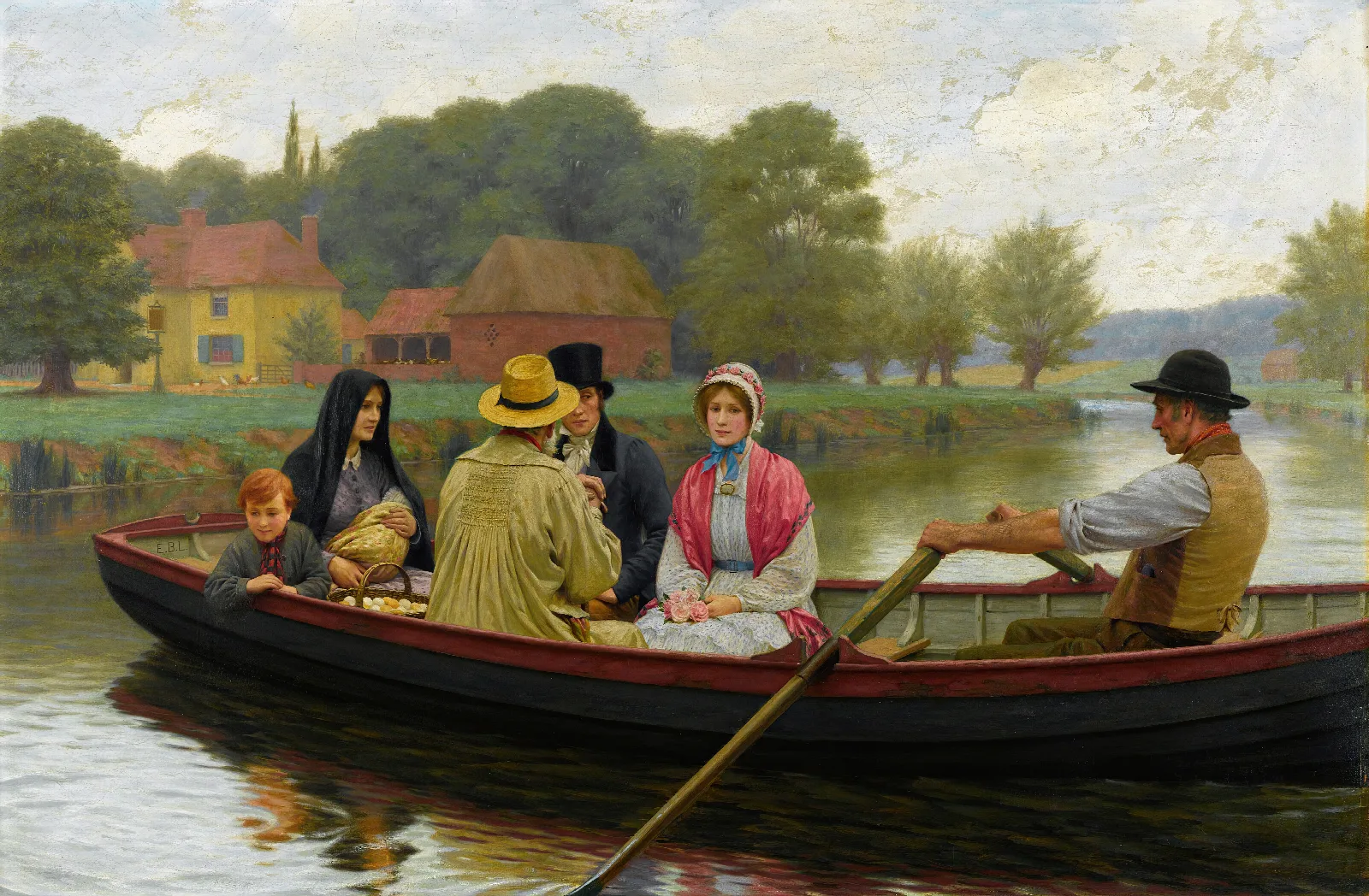 The Ferry Wall Art by Edmund Blair Leighton - Canvas Print