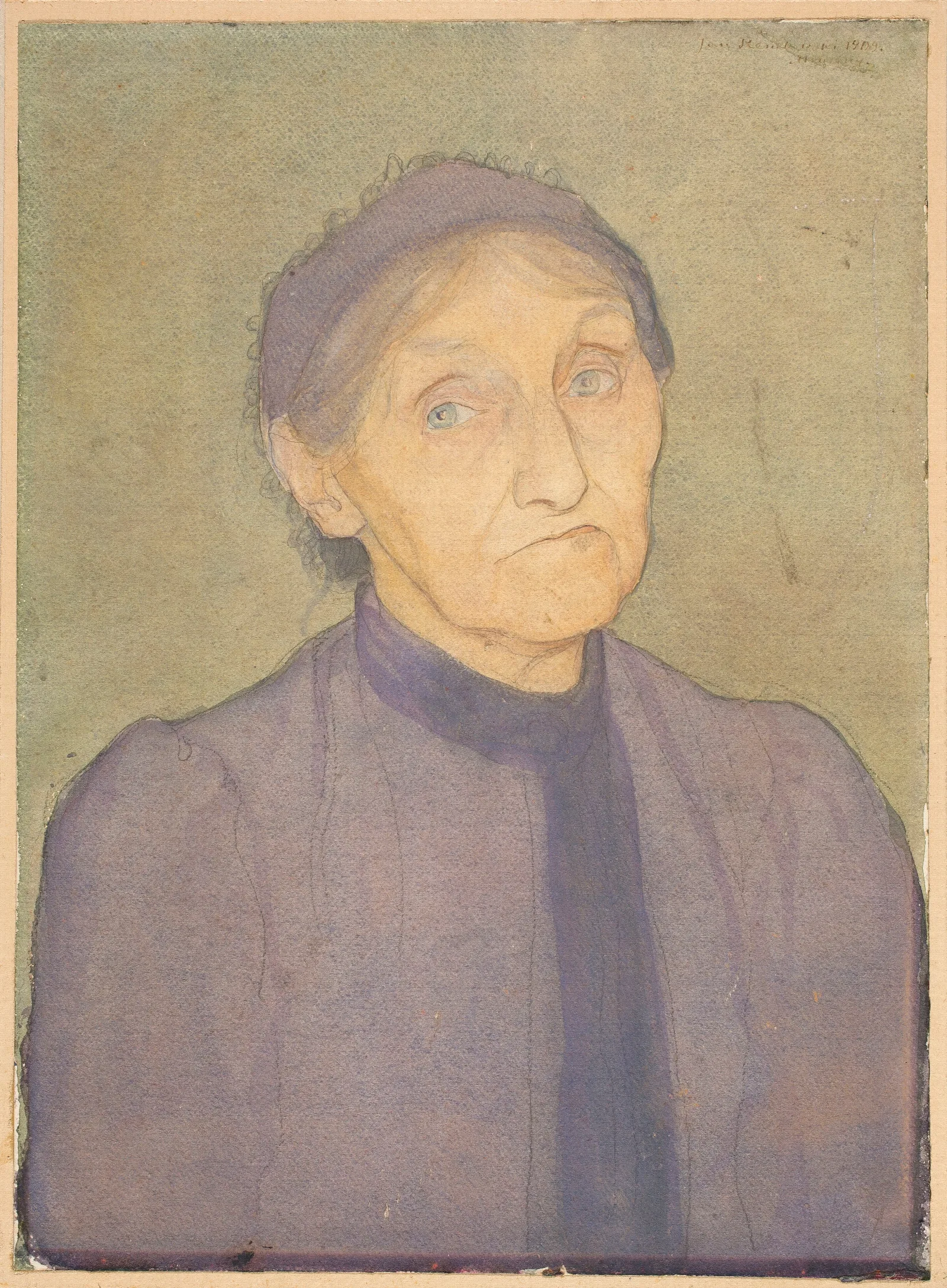 Portrait Of The Artists Mother 14 Wall Art by Jan Rembowski - Canvas Print