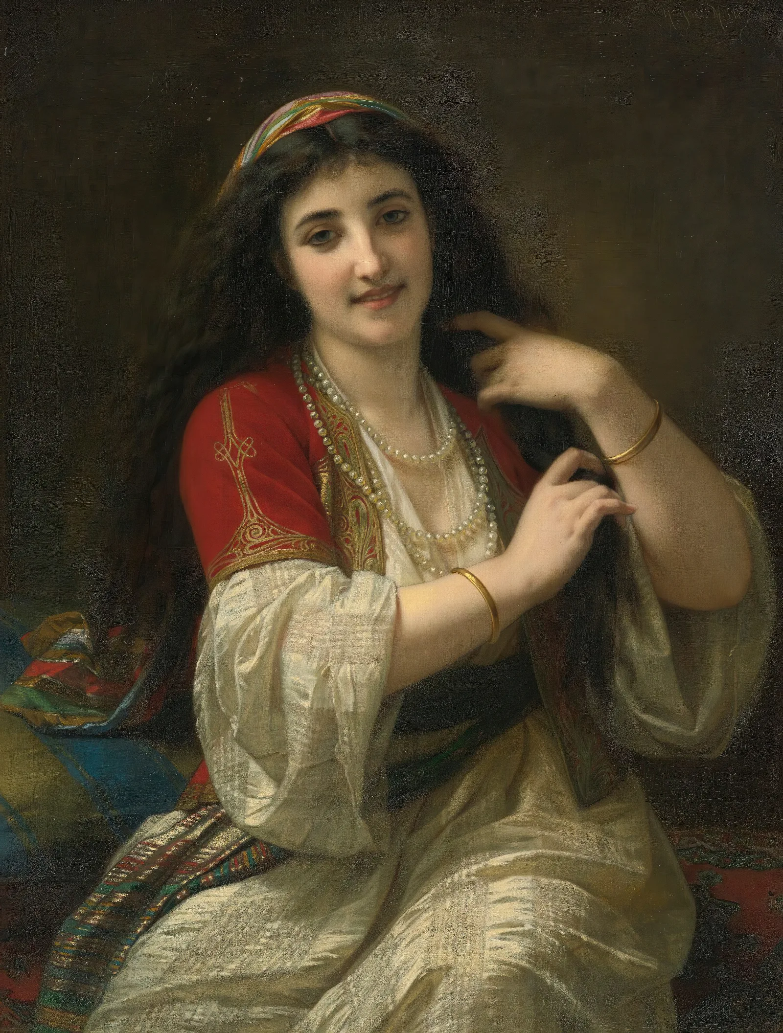A Turkish Beauty Wall Art by Hugues Merle - Canvas Print