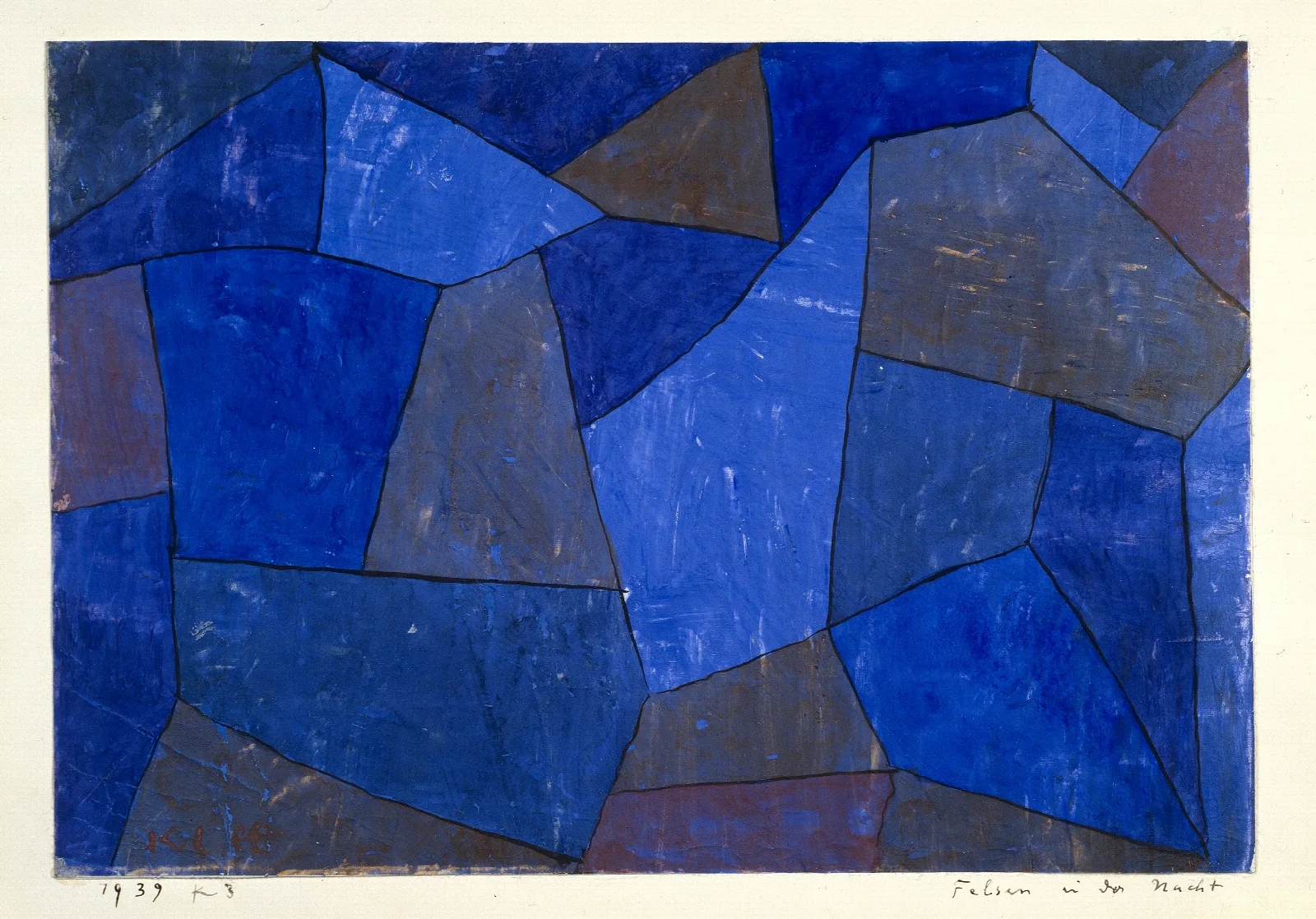 Rocks At Night Wall Art by Paul Klee - Canvas Print