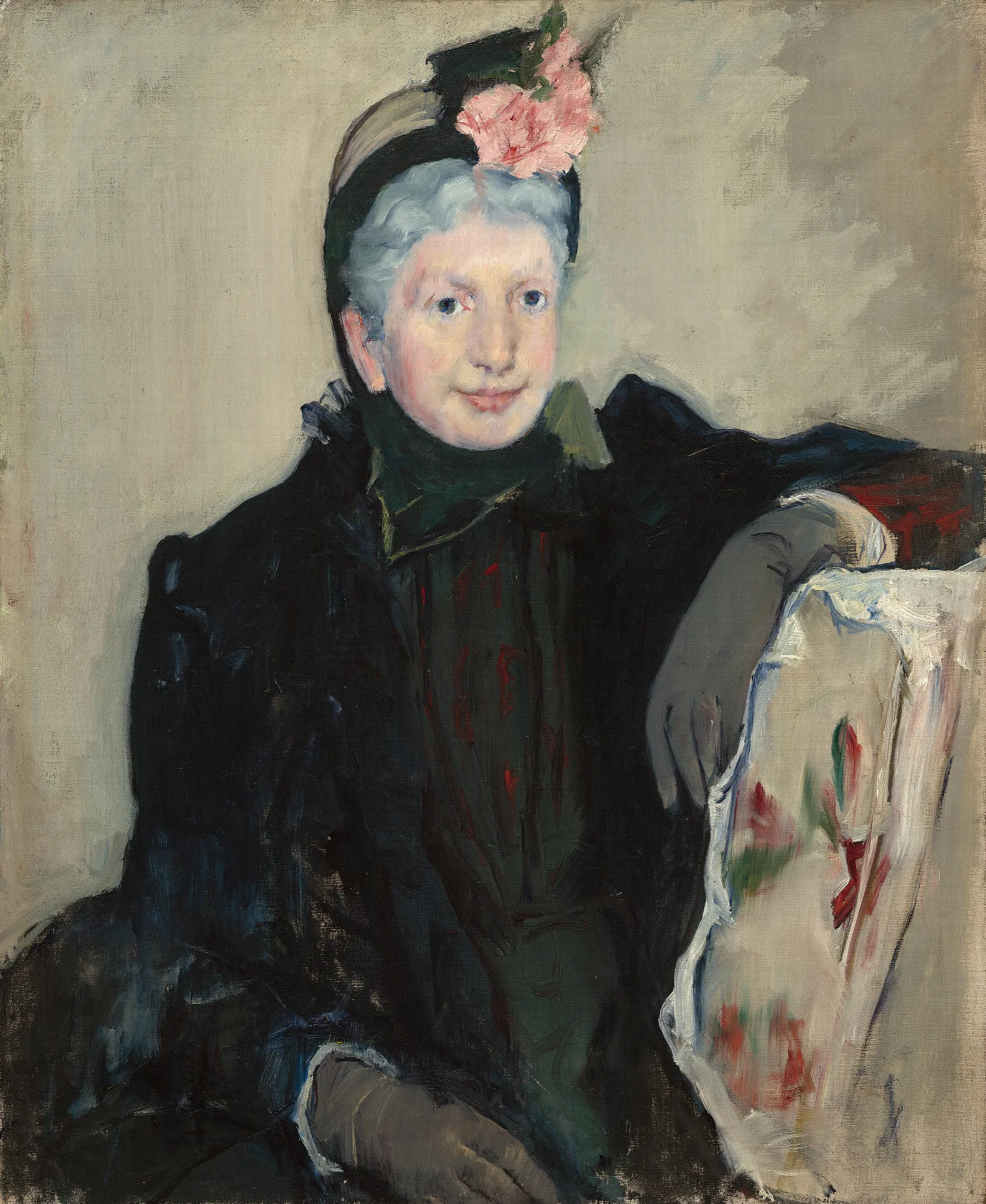 Portrait Of An Elderly Lady Wall Art by Mary Cassatt - Canvas Print