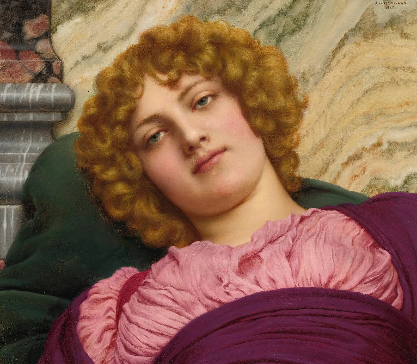 Myrhinna Wall Art by John William Godward - Canvas Print