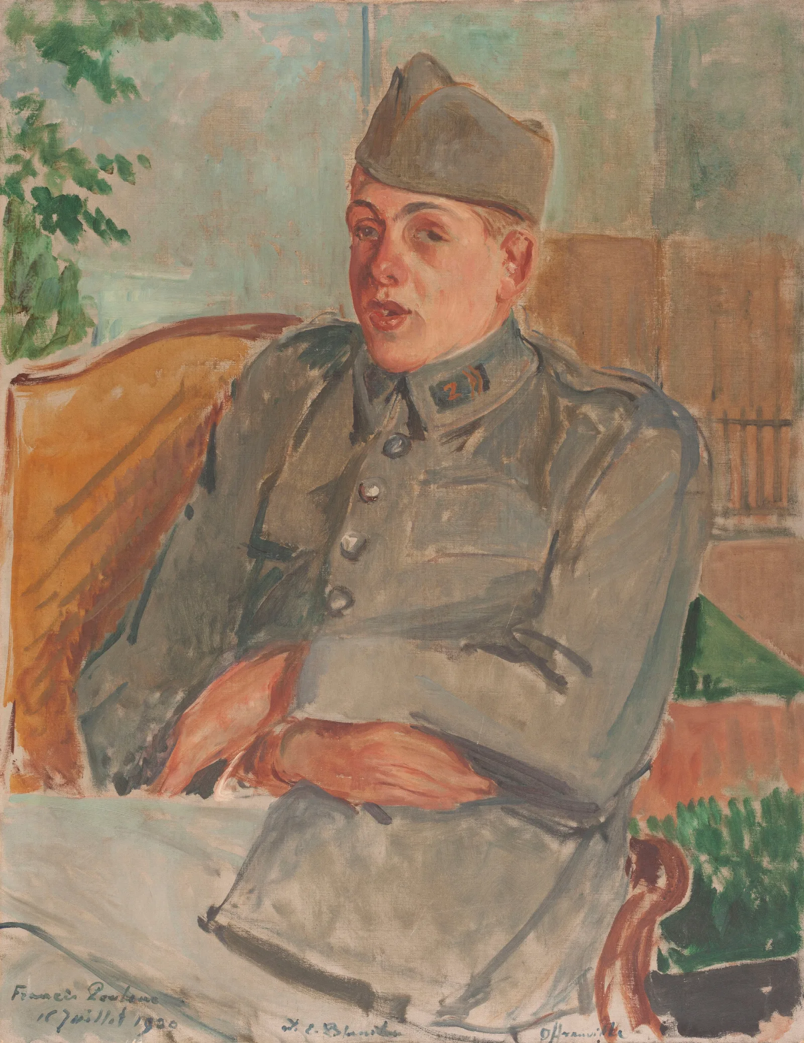 Portrait De Francis Poulenc Wall Art by Jacques-Émile Blanche - Canvas Print
