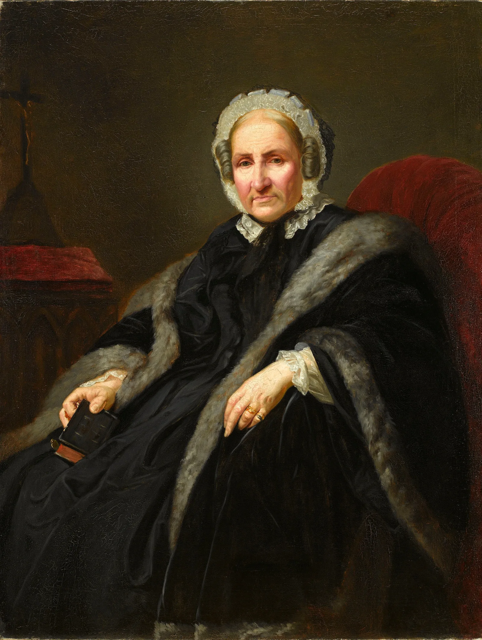 Portrait Of Countess Roza Sobanska Wall Art by Józef Simmler - Canvas Print
