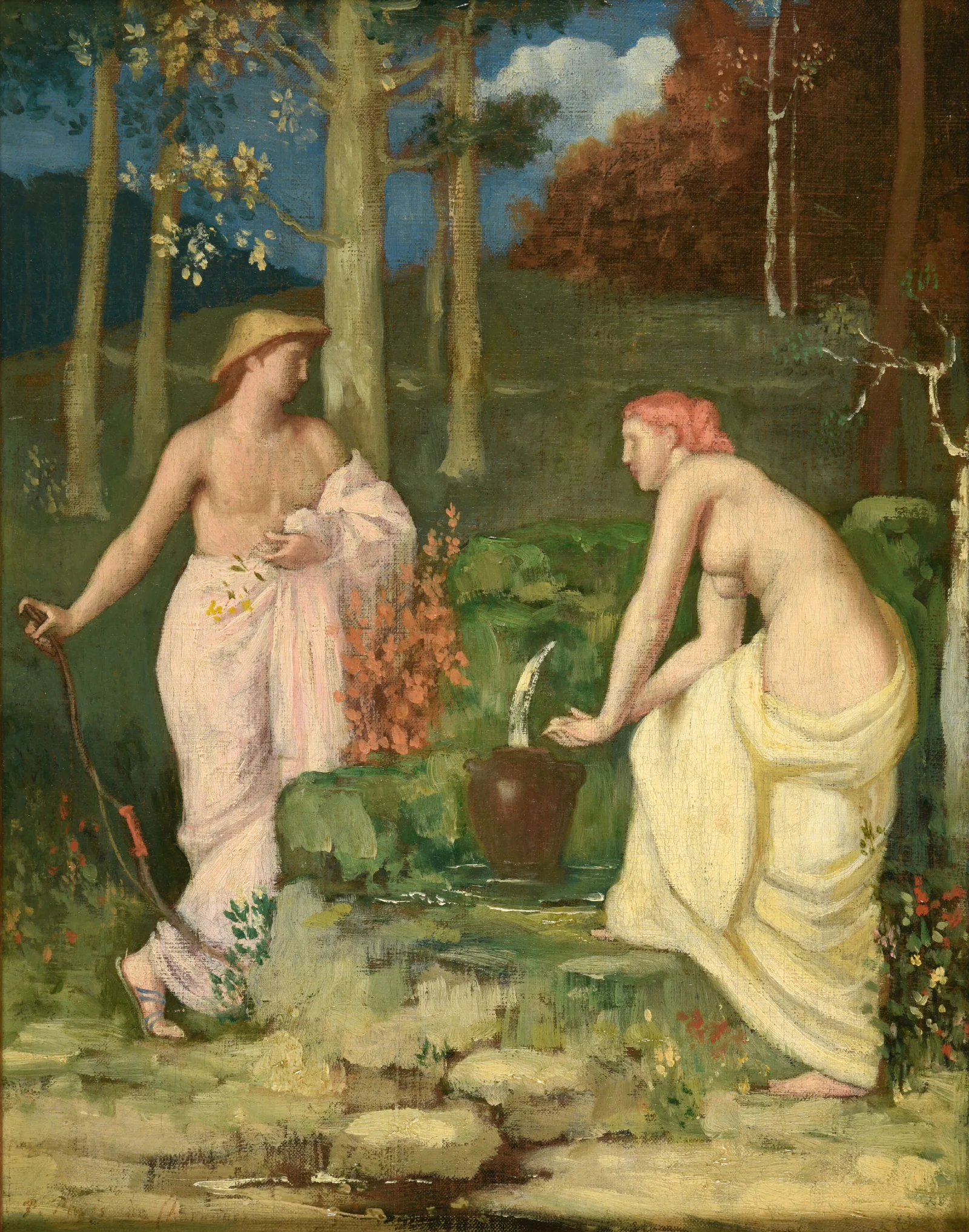 La Source 7 Wall Art by Pierre Puvis de Chavannes - Canvas Print