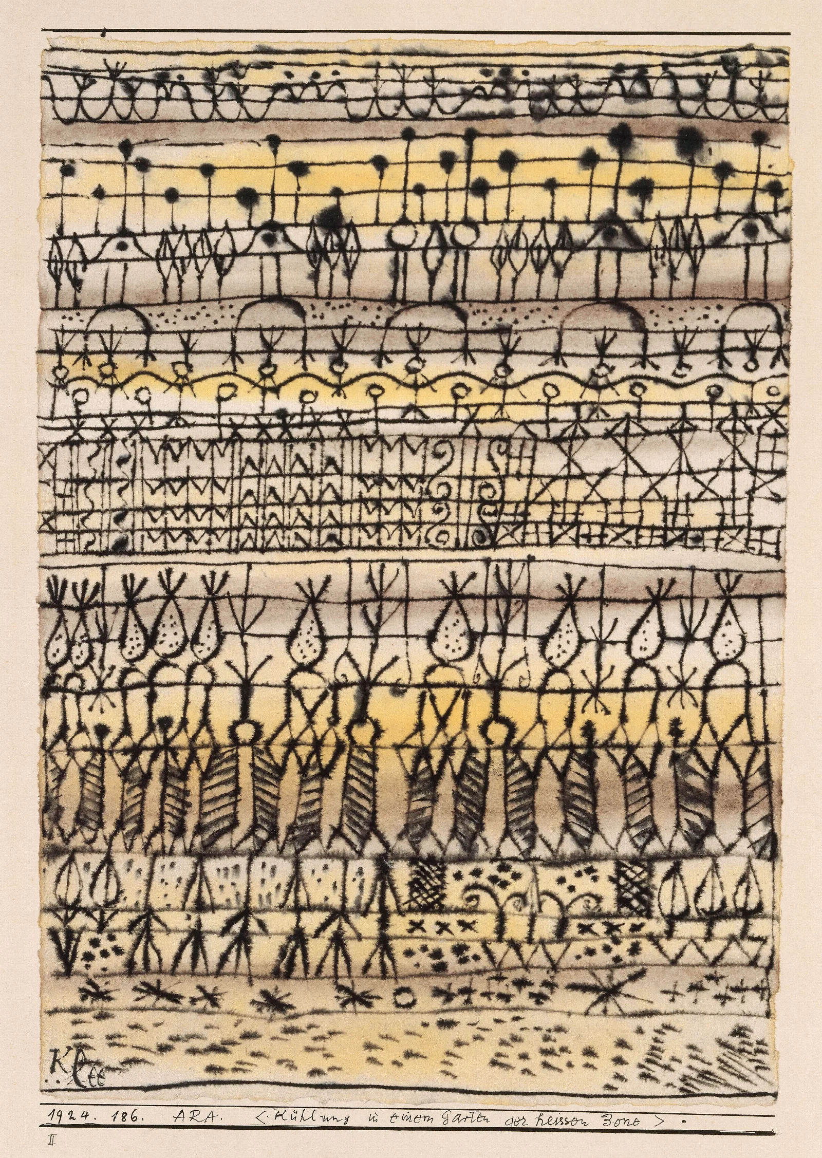 Era Cooling In A Garden Of The Torrid Zone Wall Art by Paul Klee - Canvas Print