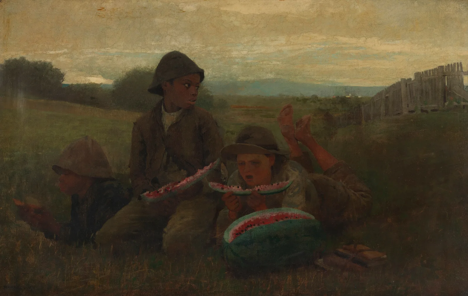 The Watermelon Boys Wall Art by Winslow Homer - Canvas Print
