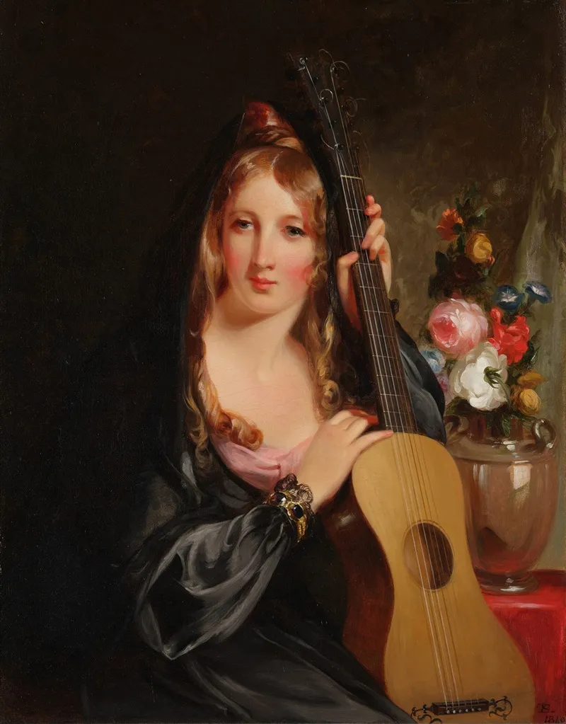 The Spanish Mantilla Wall Art by Thomas Sully - Canvas Print