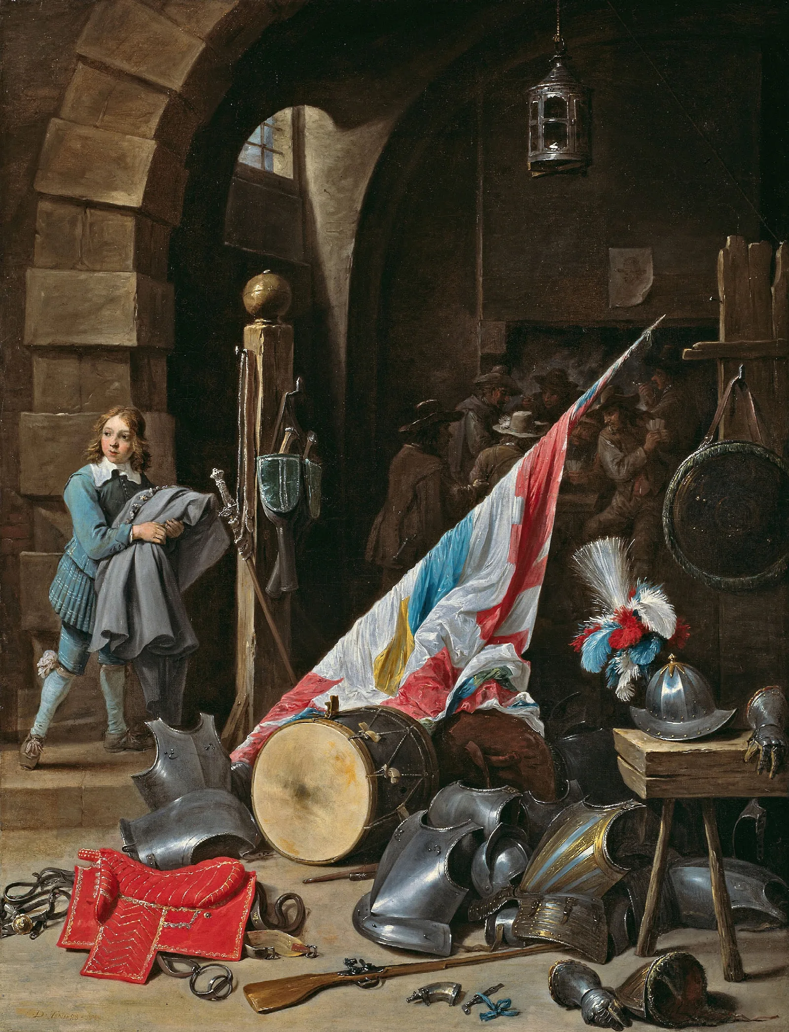 The Guardhouse Wall Art by David Teniers The Younger - Canvas Print