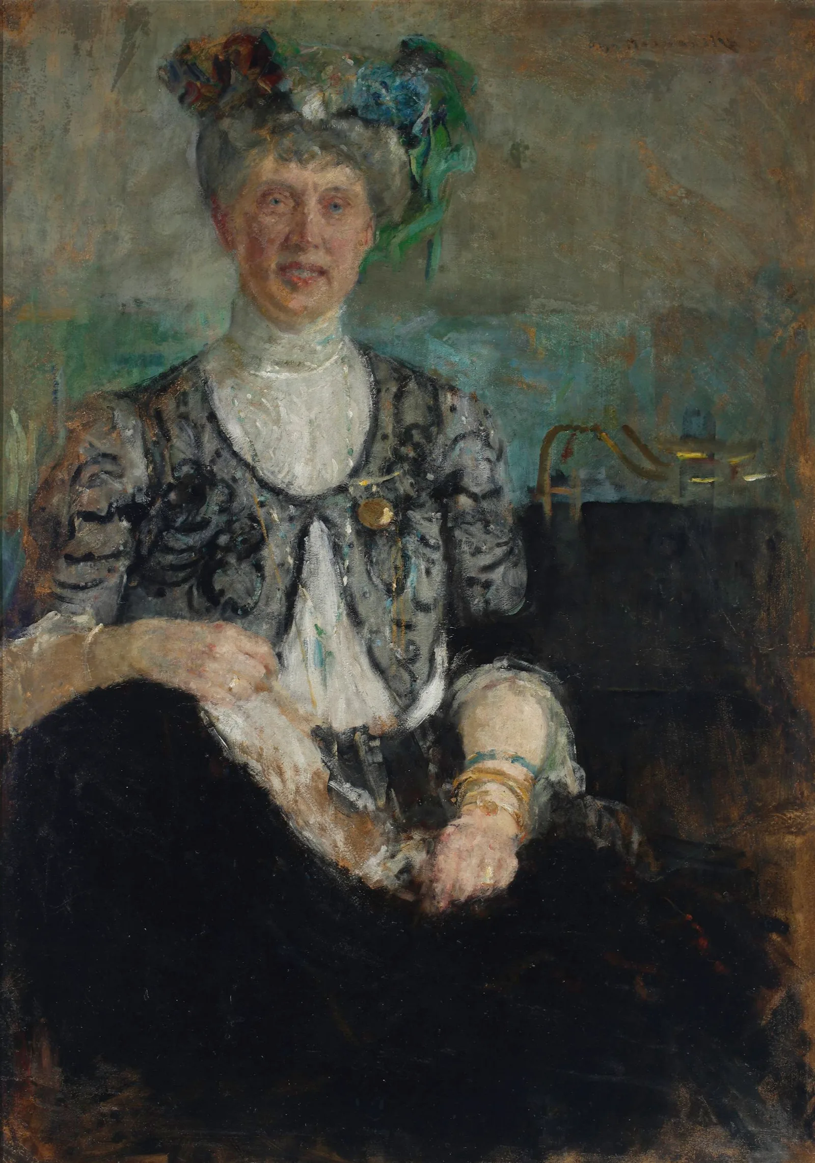 Portrait Of Mrs Buyko Wall Art by Olga Boznanska - Canvas Print