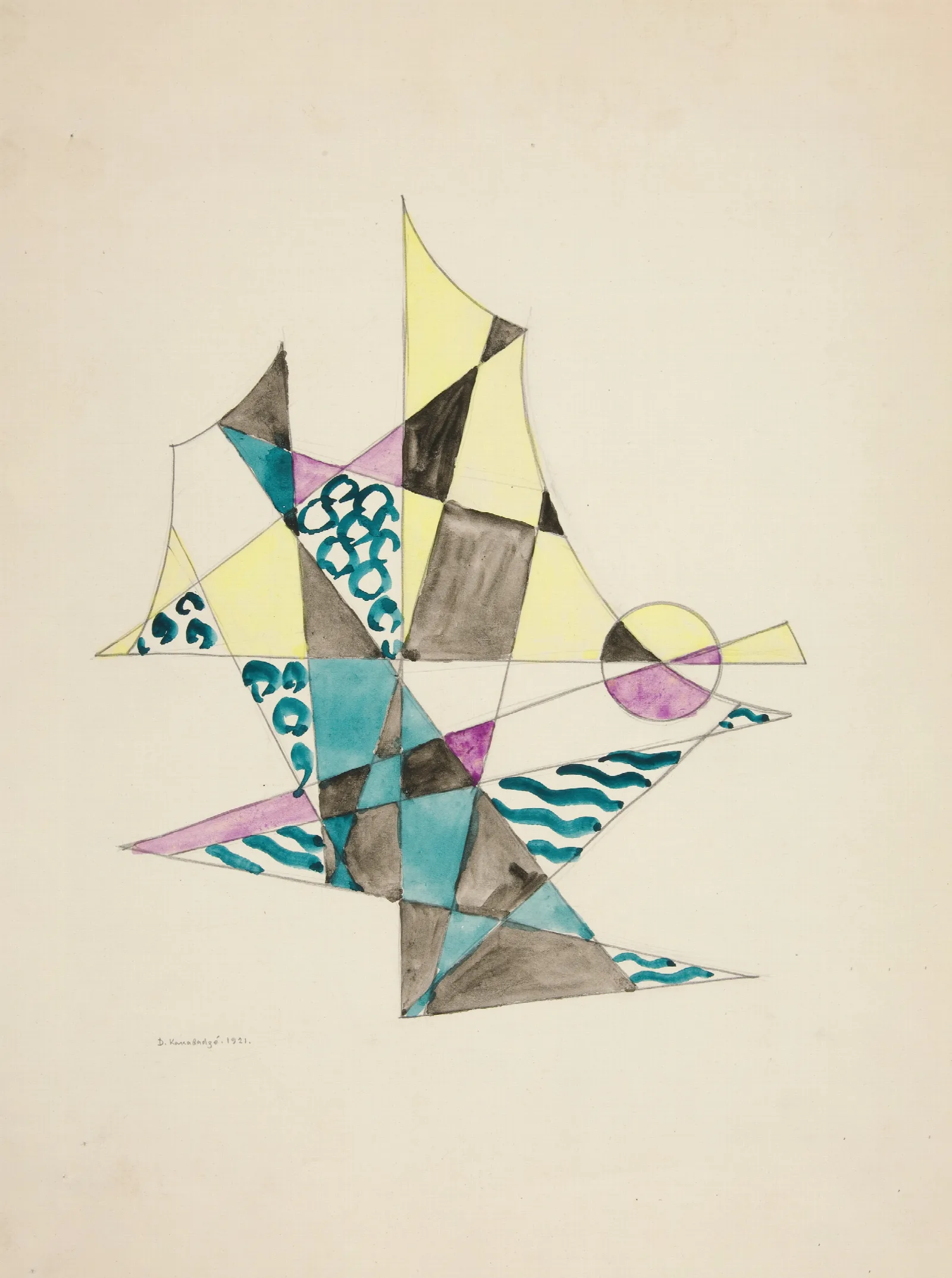 Abstraction Based On Sails I Wall Art by David Kakabadzé - Canvas Print