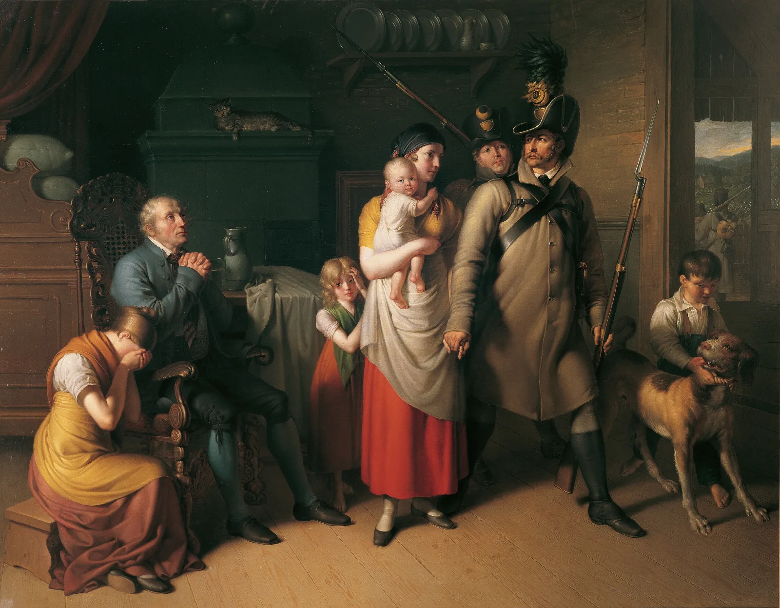 Die Heimkehr Des Landwehrmannes Wall Art by Johann Peter Krafft - Canvas Print