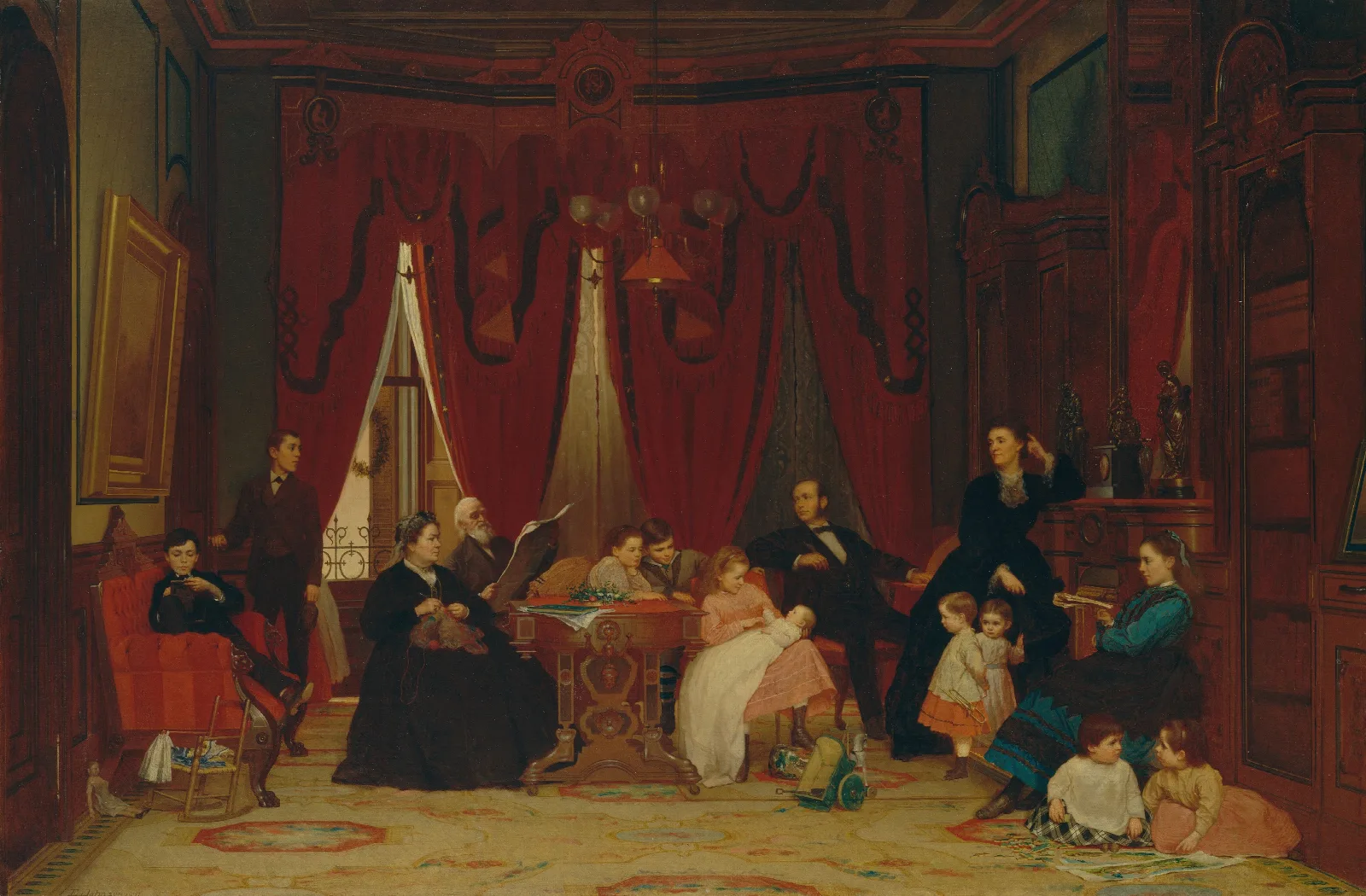 The Hatch Family Wall Art by Eastman Johnson - Canvas Print