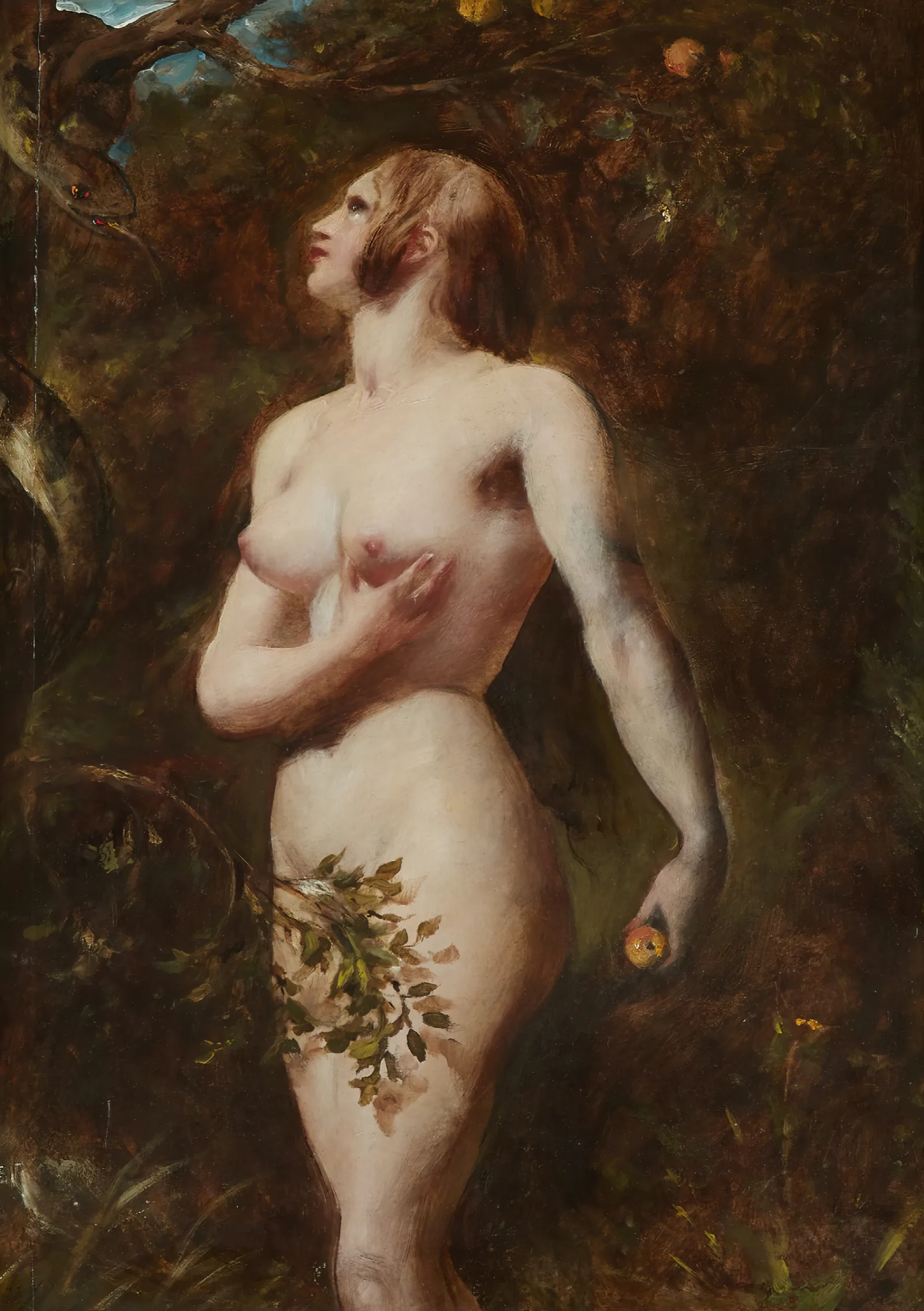 The Temptation Of Eve In The Garden Wall Art by William Etty - Canvas Print
