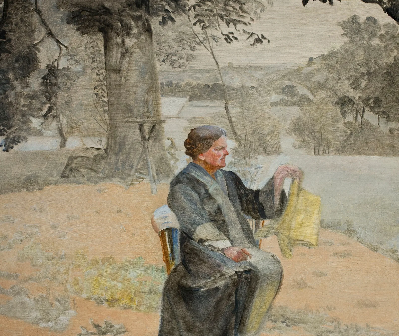 Portrait Of Sister Helena In The Garden Wall Art by Jacek Malczewski - Canvas Print