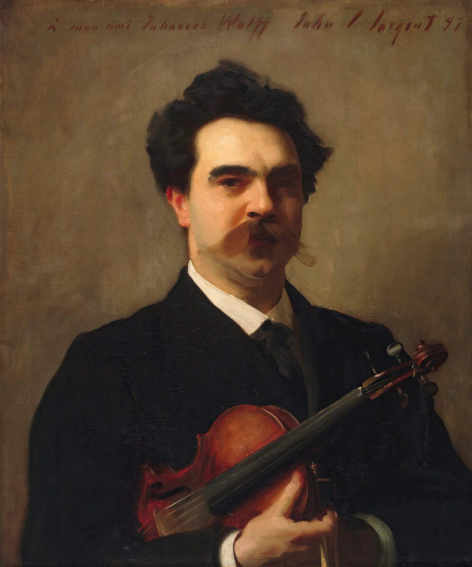 Johannes Wolff 1861 1931 Dutch Violinist Wall Art by John Singer Sargent - Canvas Print