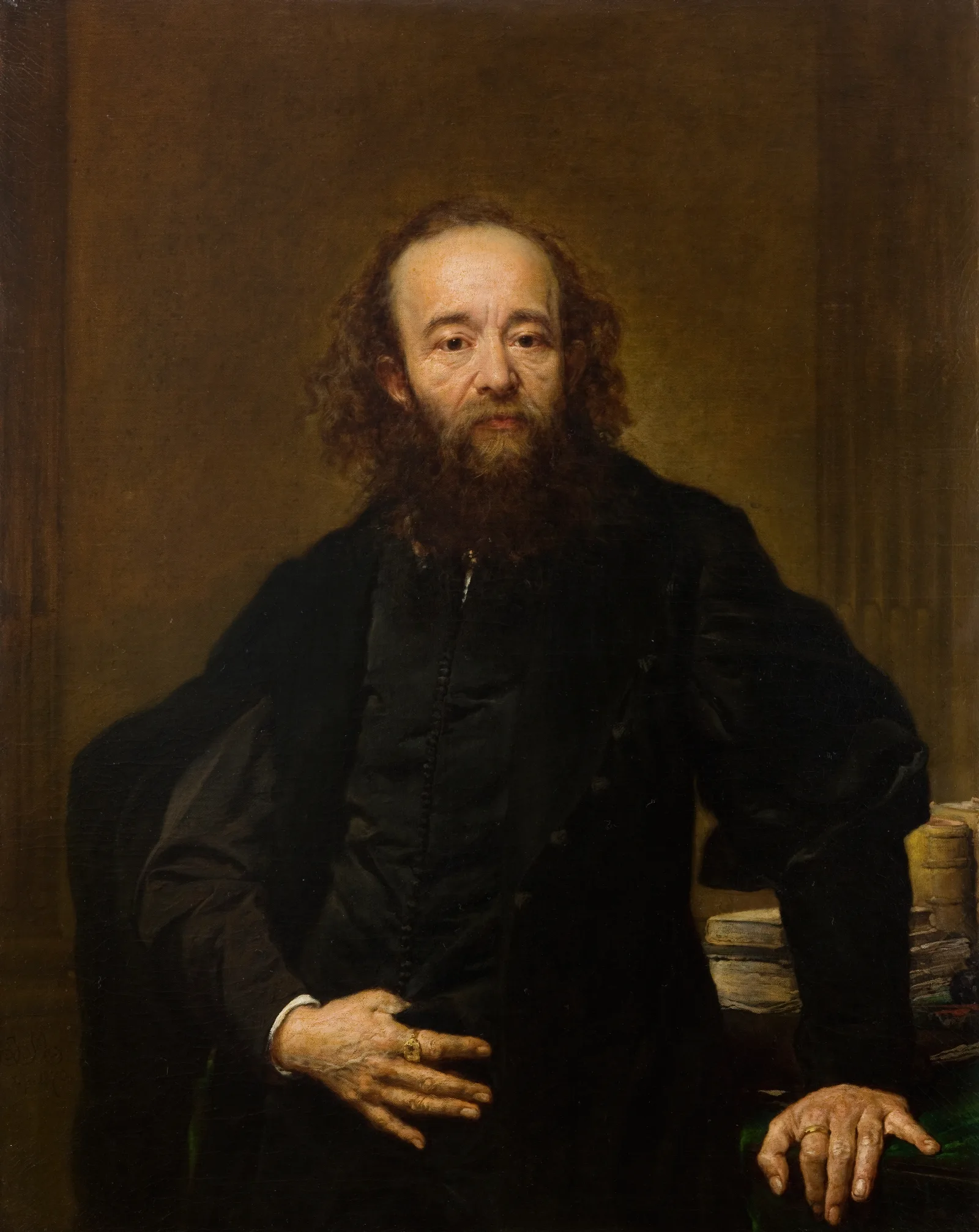 Portrait Of Leonard Serafinski Wall Art by Jan Matejko - Canvas Print
