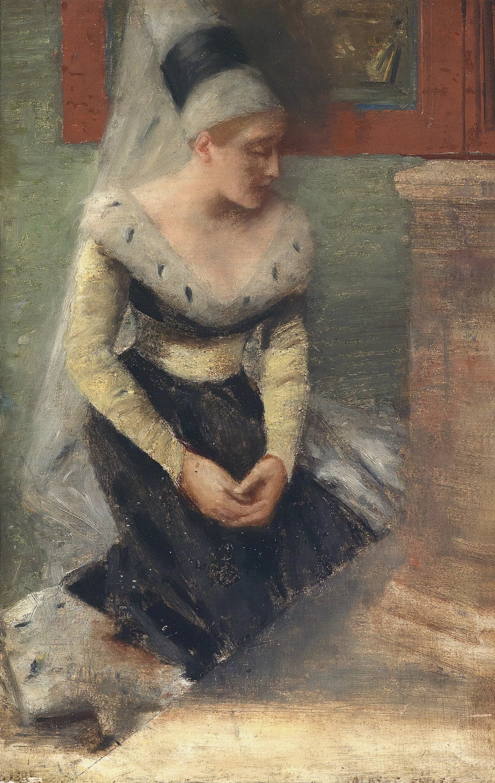 Burgfraulein Wall Art by Albert von Keller - Canvas Print