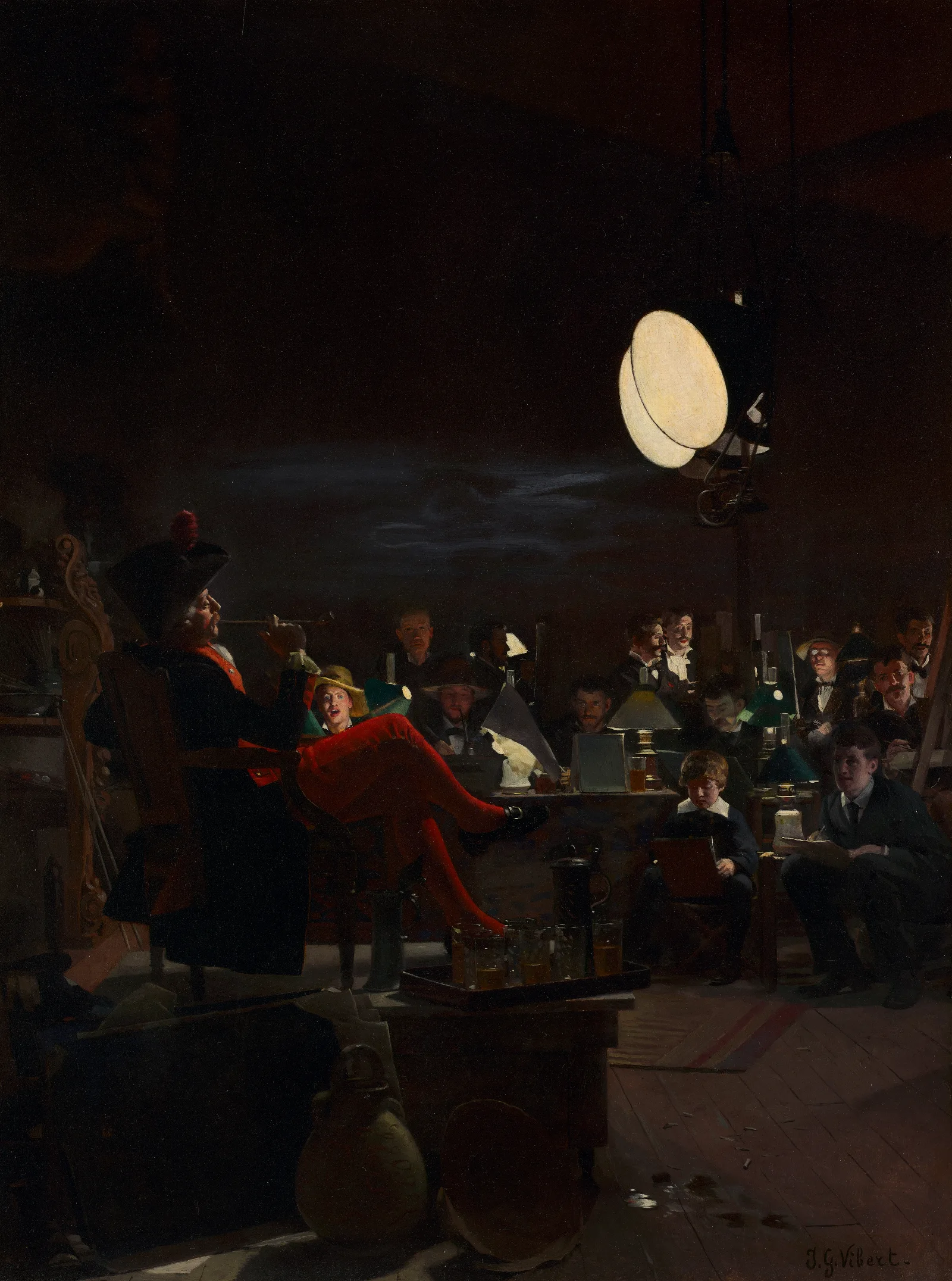 A Night Class Wall Art by Jehan Georges Vibert - Canvas Print