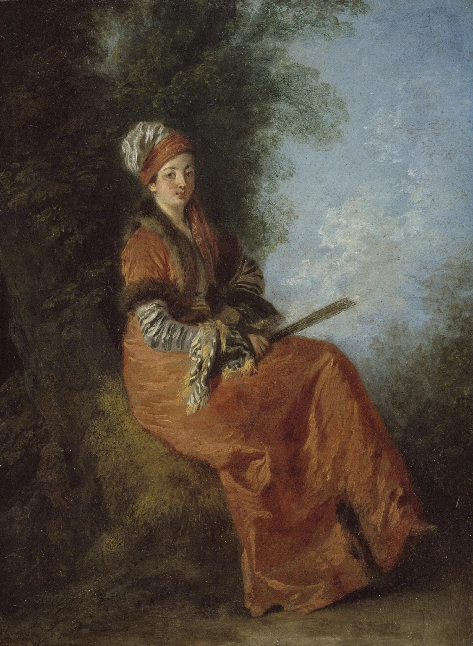 The Dreamer La Reveuse Wall Art by Jean-Antoine Watteau - Canvas Print