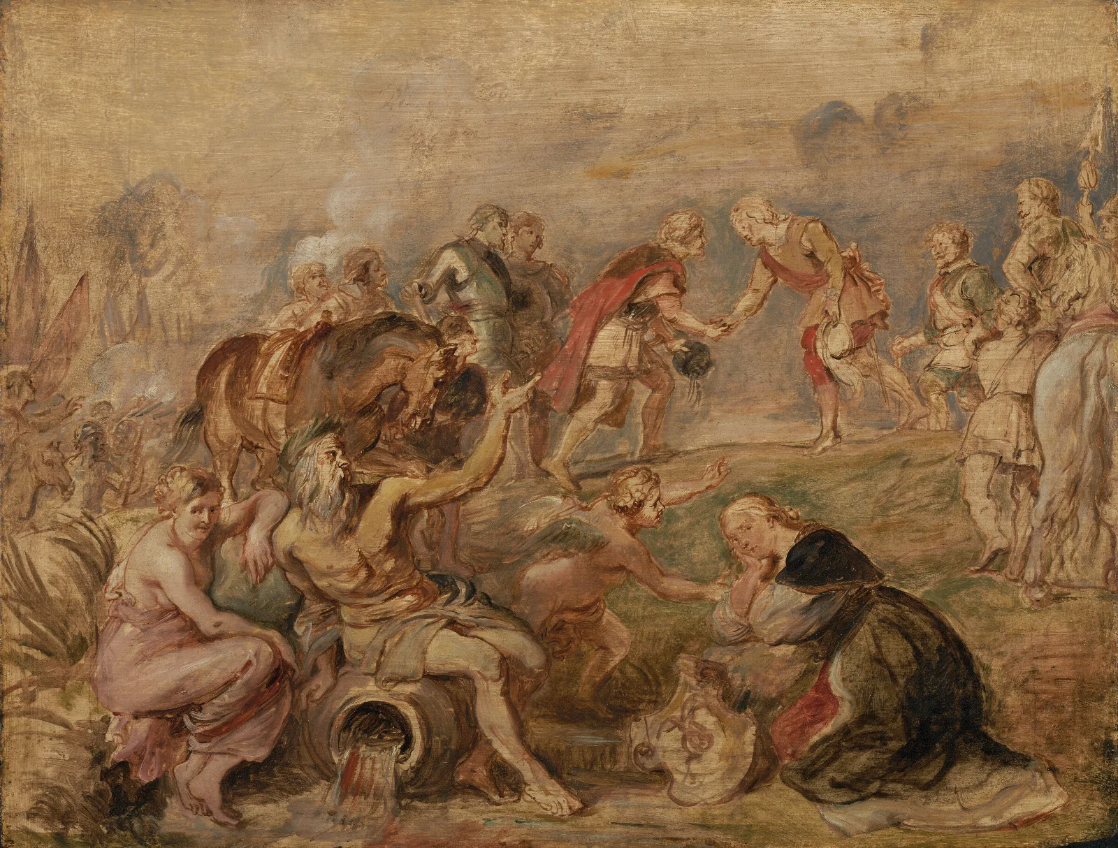 Meeting Of King Ferdinand Of Hungary And The Cardinal Infante Ferdinand Of Spain At Nordlingen Wall Art by Peter Paul Rubens - Canvas Print