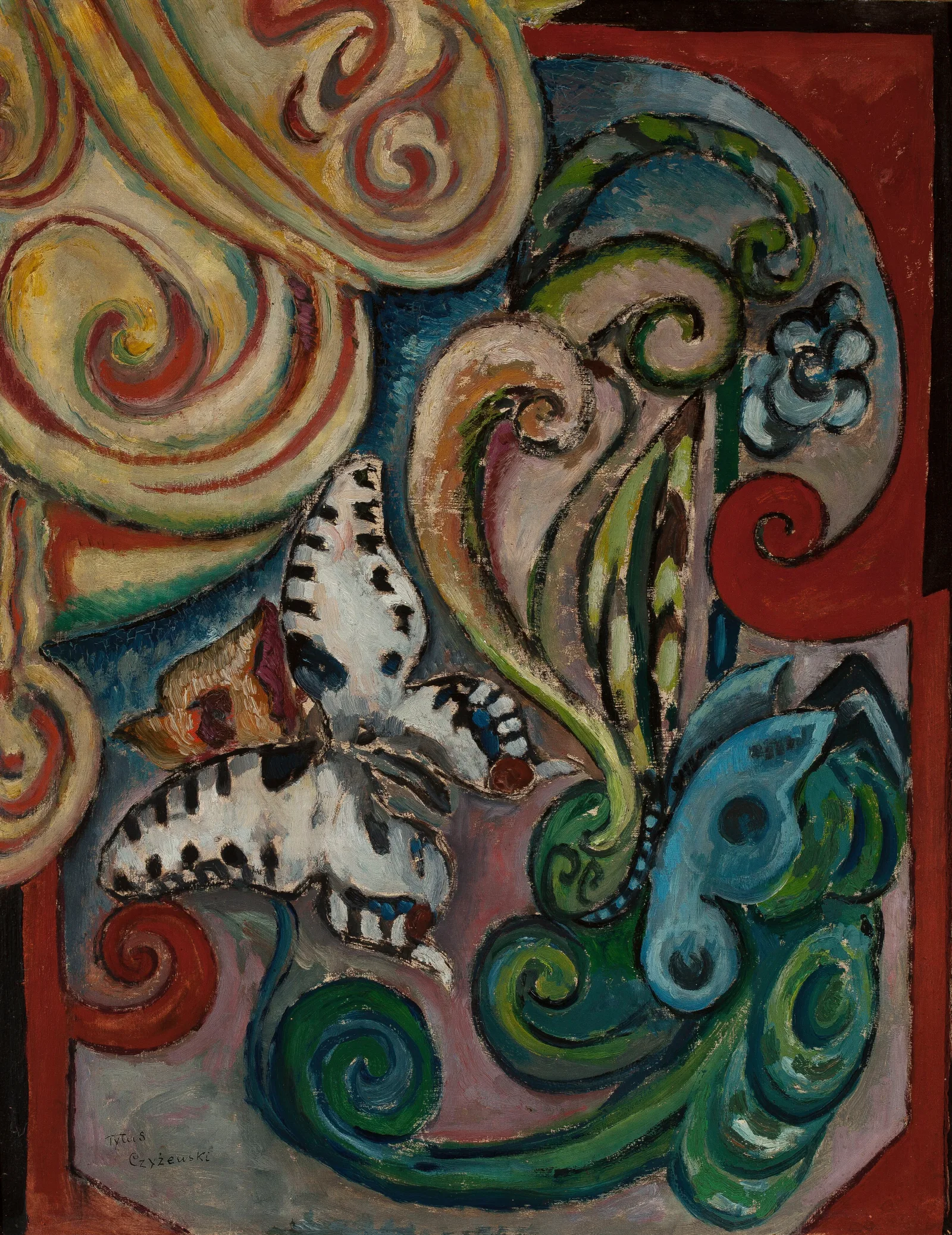 Flowers And Butterflies 2 Wall Art by Tytus Czyżewski - Canvas Print
