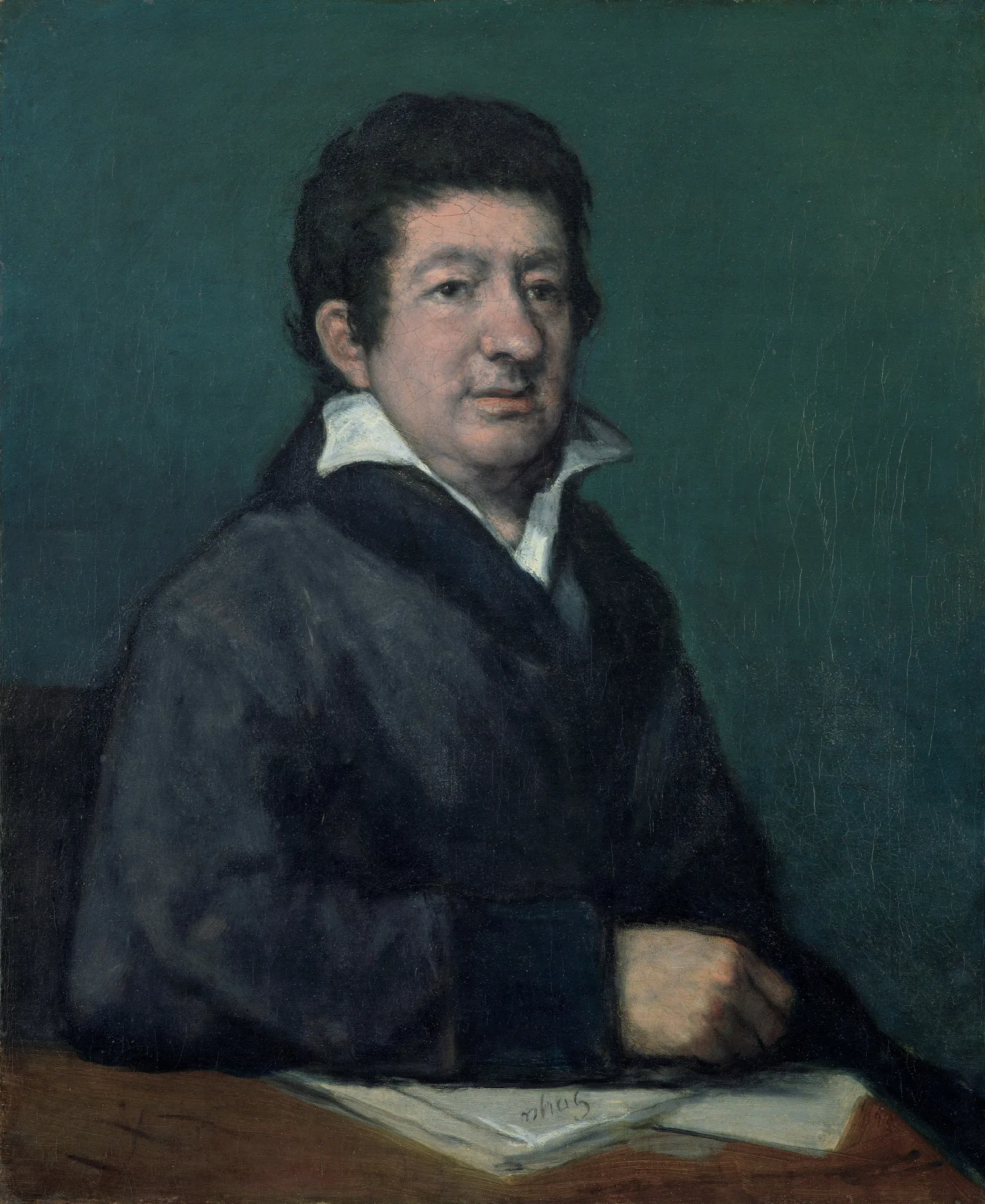Portrait Of The Poet Moratin Wall Art by Francisco de Goya - Canvas Print