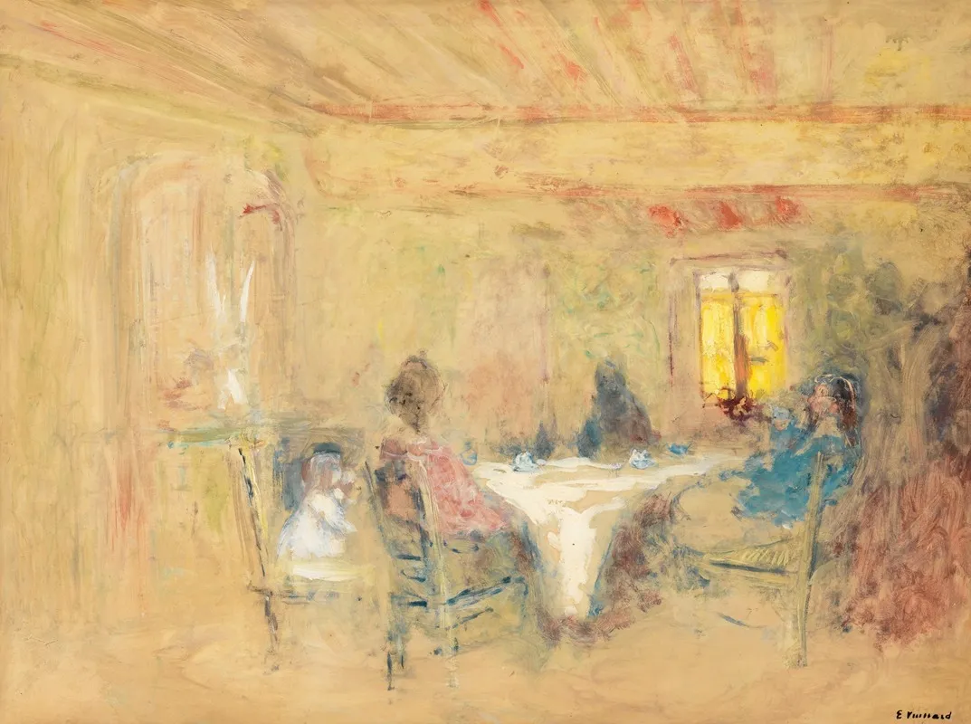 A Table Wall Art by Édouard Vuillard - Canvas Print