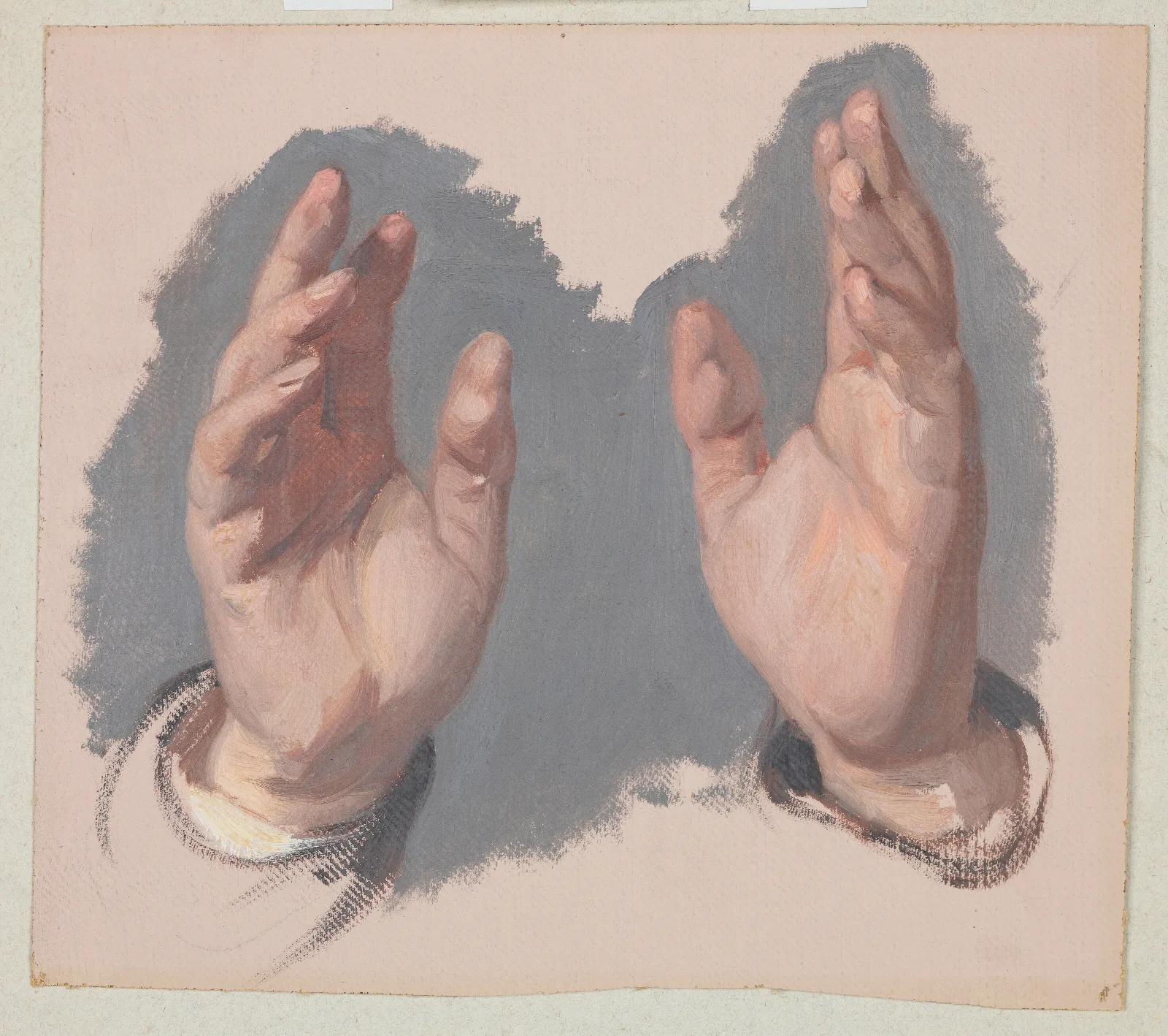 Study I Of Both Hands Of The Bishop To The Painting The Oath Of Queen Jadwiga Wall Art by Józef Simmler - Canvas Print
