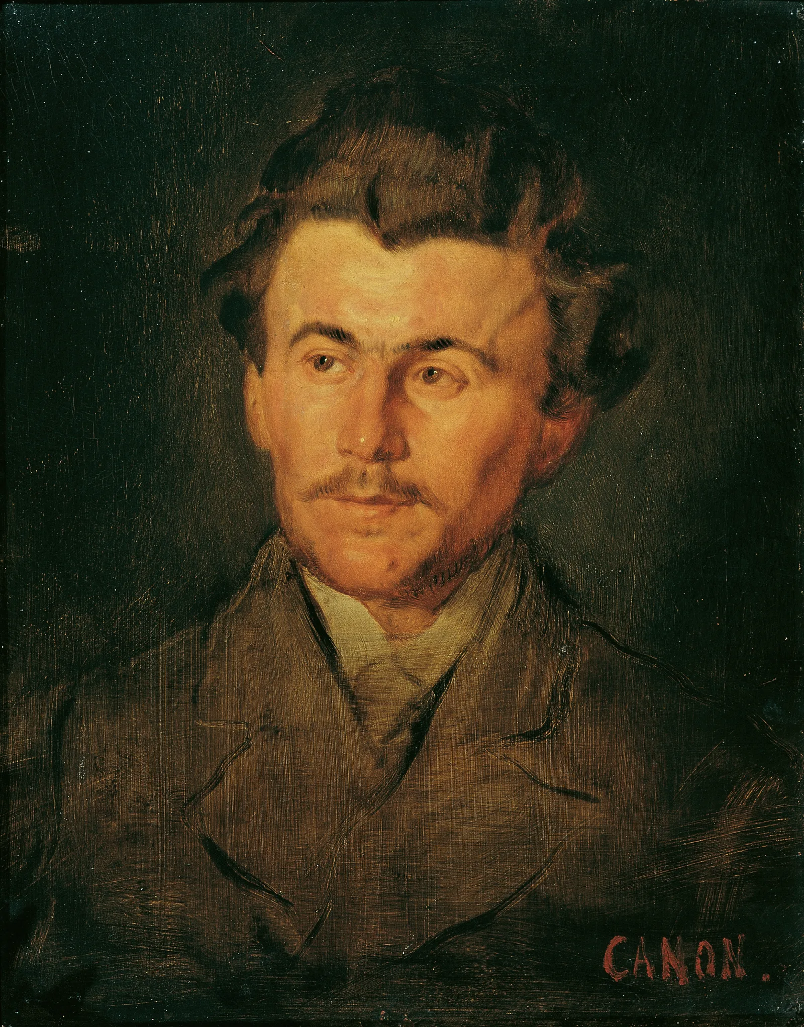 Mannlicher Studienkopf Wall Art by Hans Canon - Canvas Print