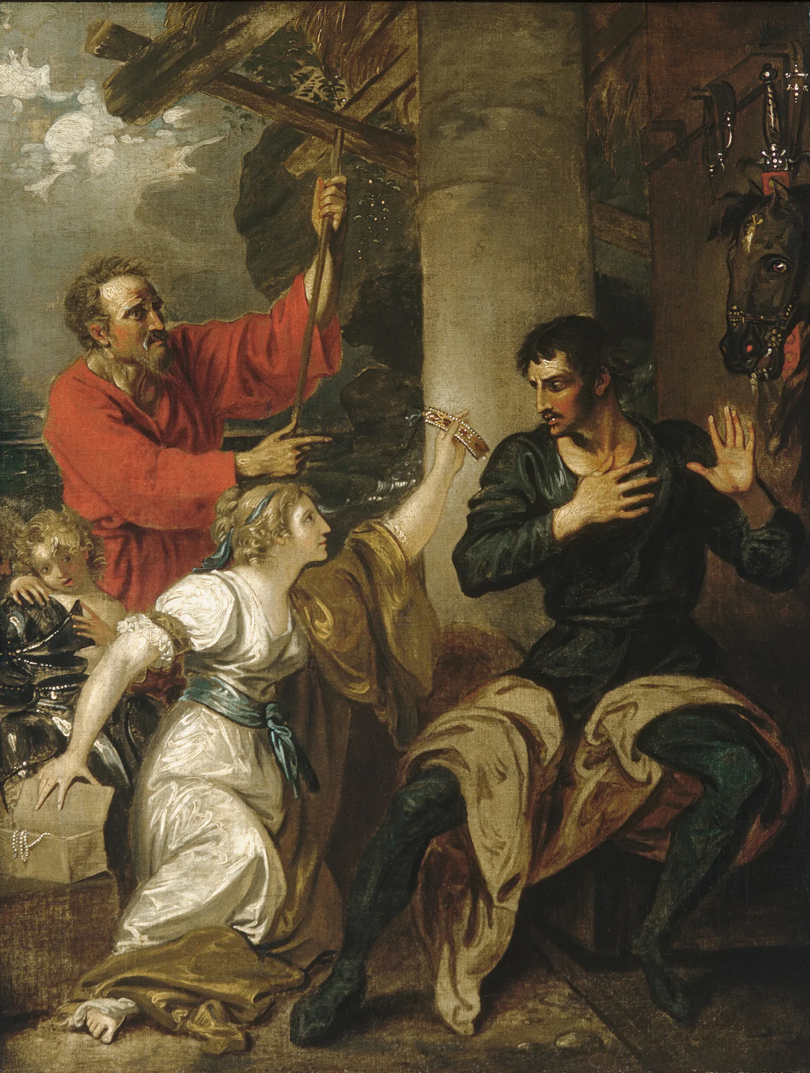 The Damsel And Orlando Wall Art by Benjamin West - Canvas Print