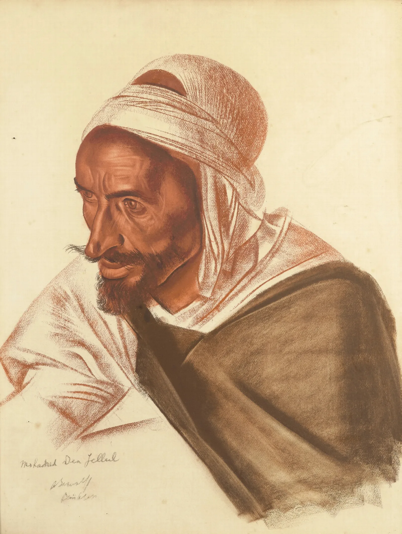 Portrait De Mohamed Ben Jellul Wall Art by Alexandre Jacovleff - Canvas Print