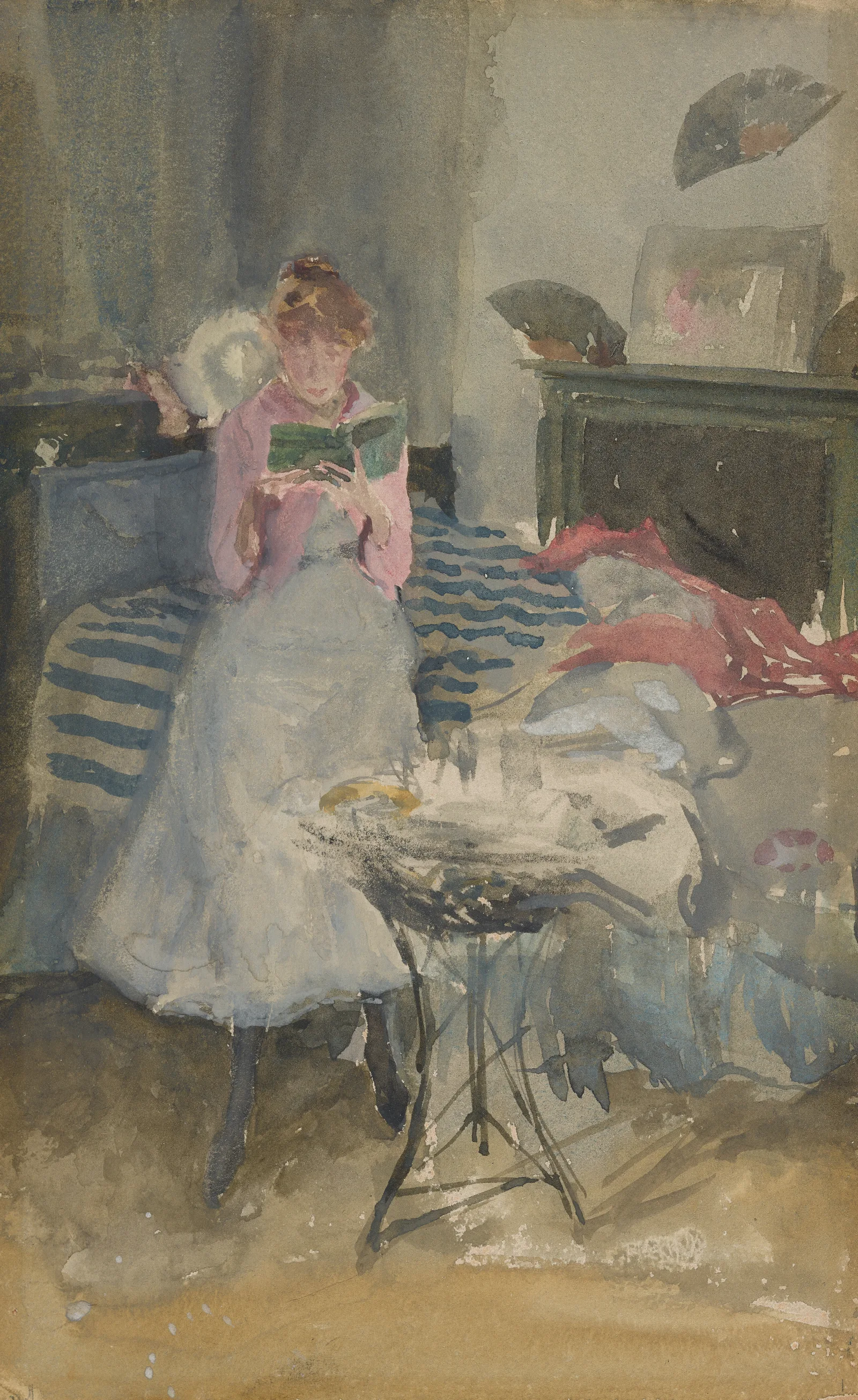 Pink Note The Novelette Wall Art by James Abbott McNeill Whistler - Canvas Print