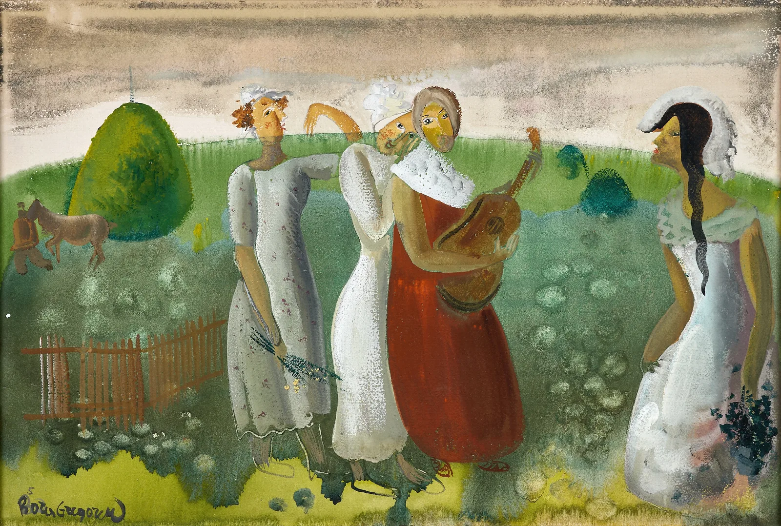 La Vieille Russie Wall Art by Boris Grigoriev - Canvas Print