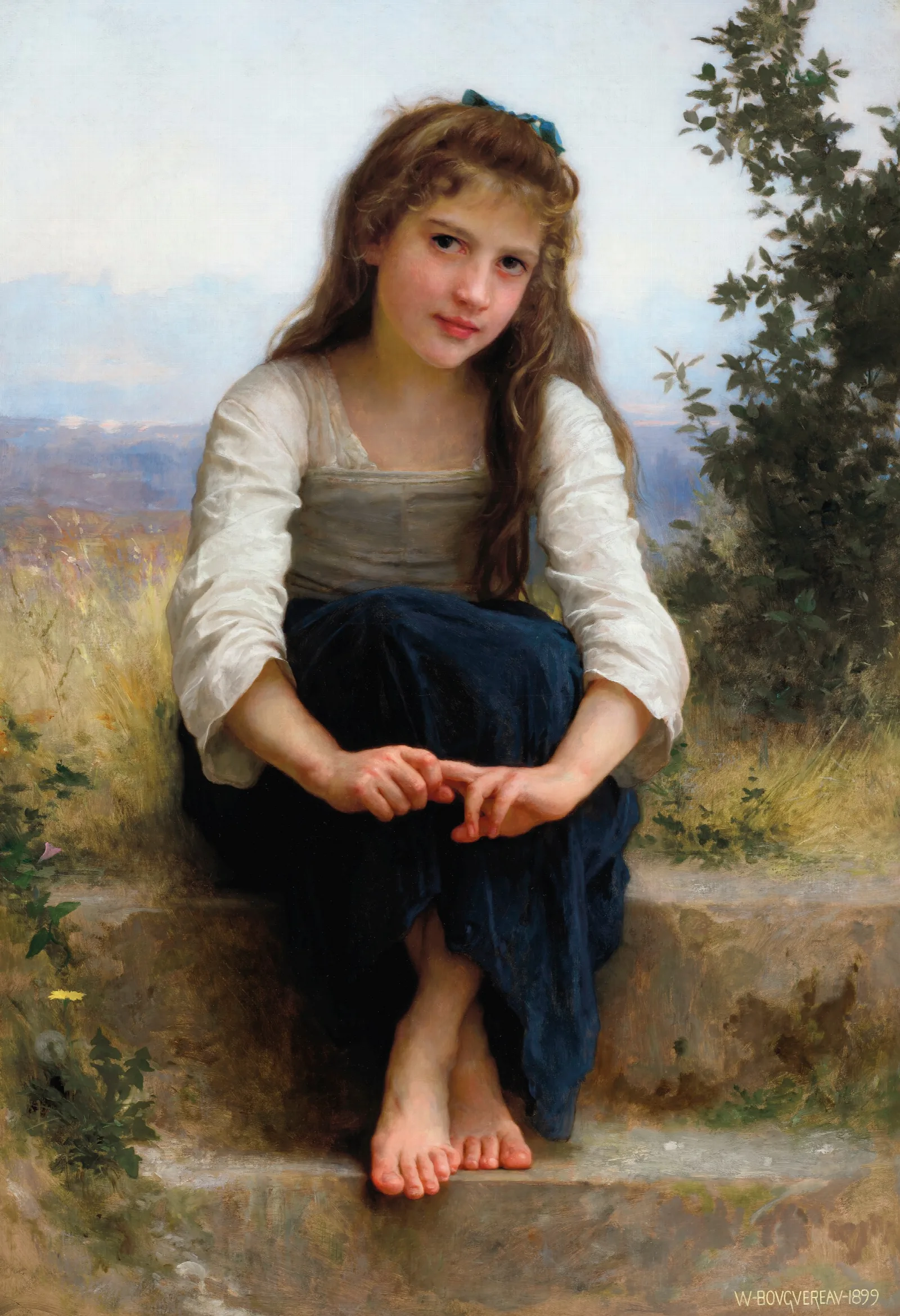 Reverie 10 Wall Art by William Bouguereau - Canvas Print