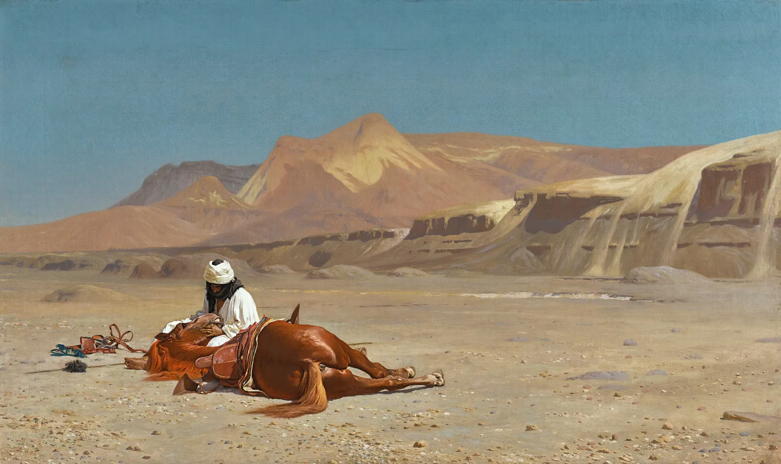 Rider And His Steed In The Desert Wall Art by Jean-Léon Gérôme - Canvas Print
