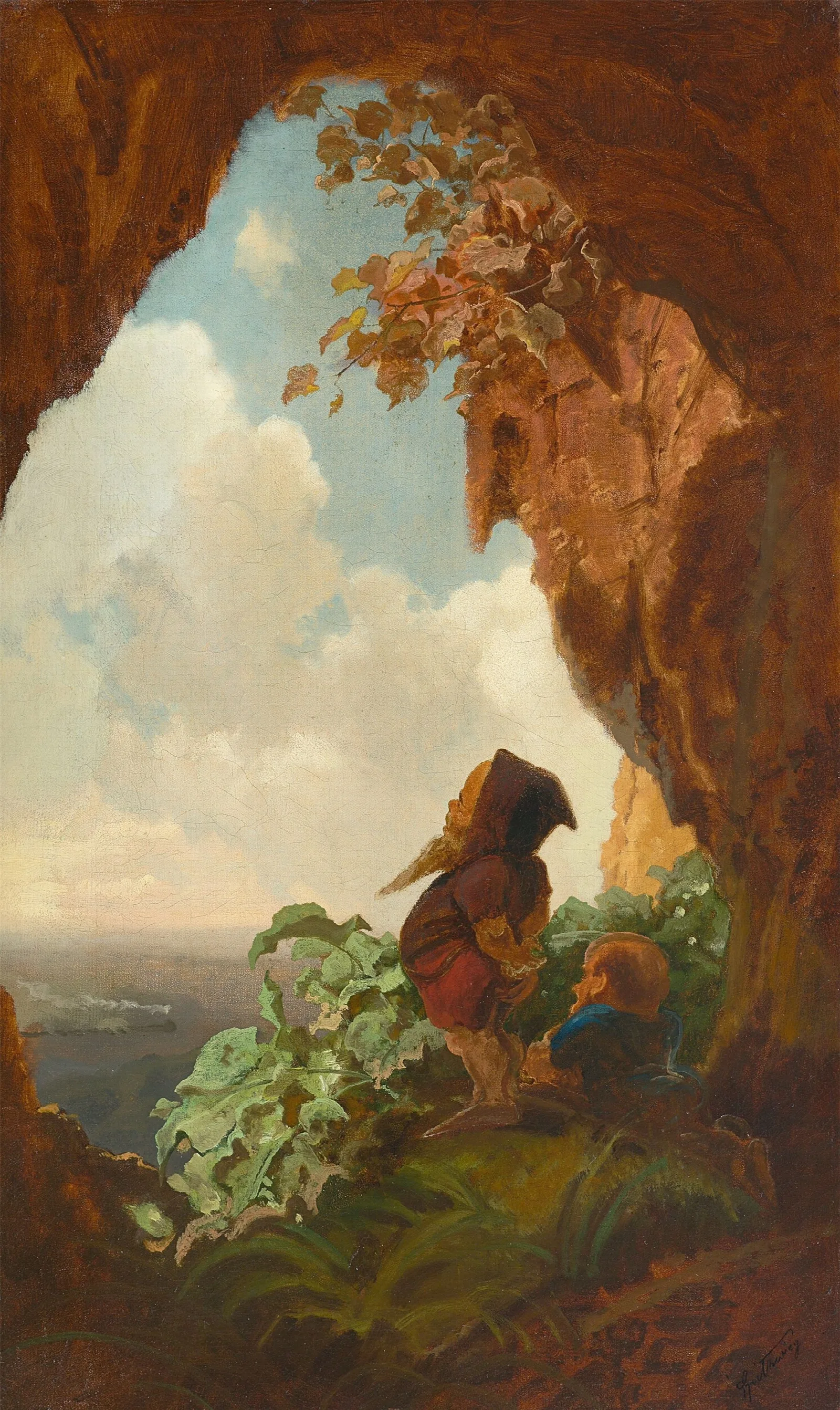 Die Erste Eisenbahn Wall Art by Carl Spitzweg - Canvas Print