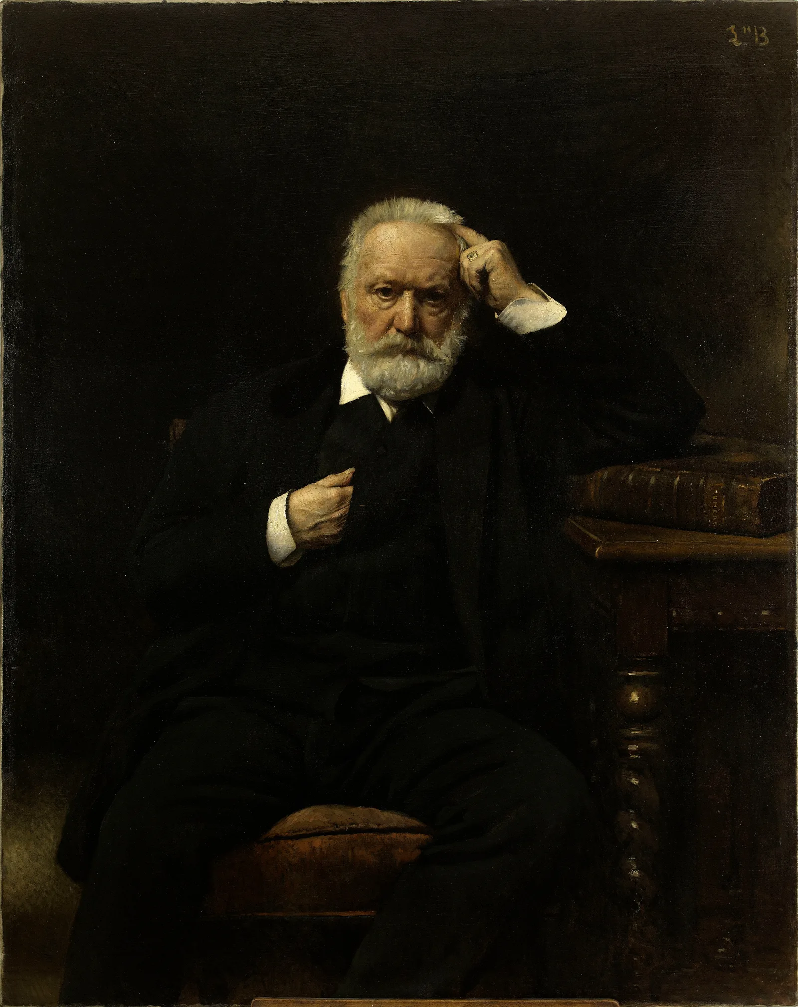 Portrait De M Victor Hugo Wall Art by Léon Bonnat - Canvas Print