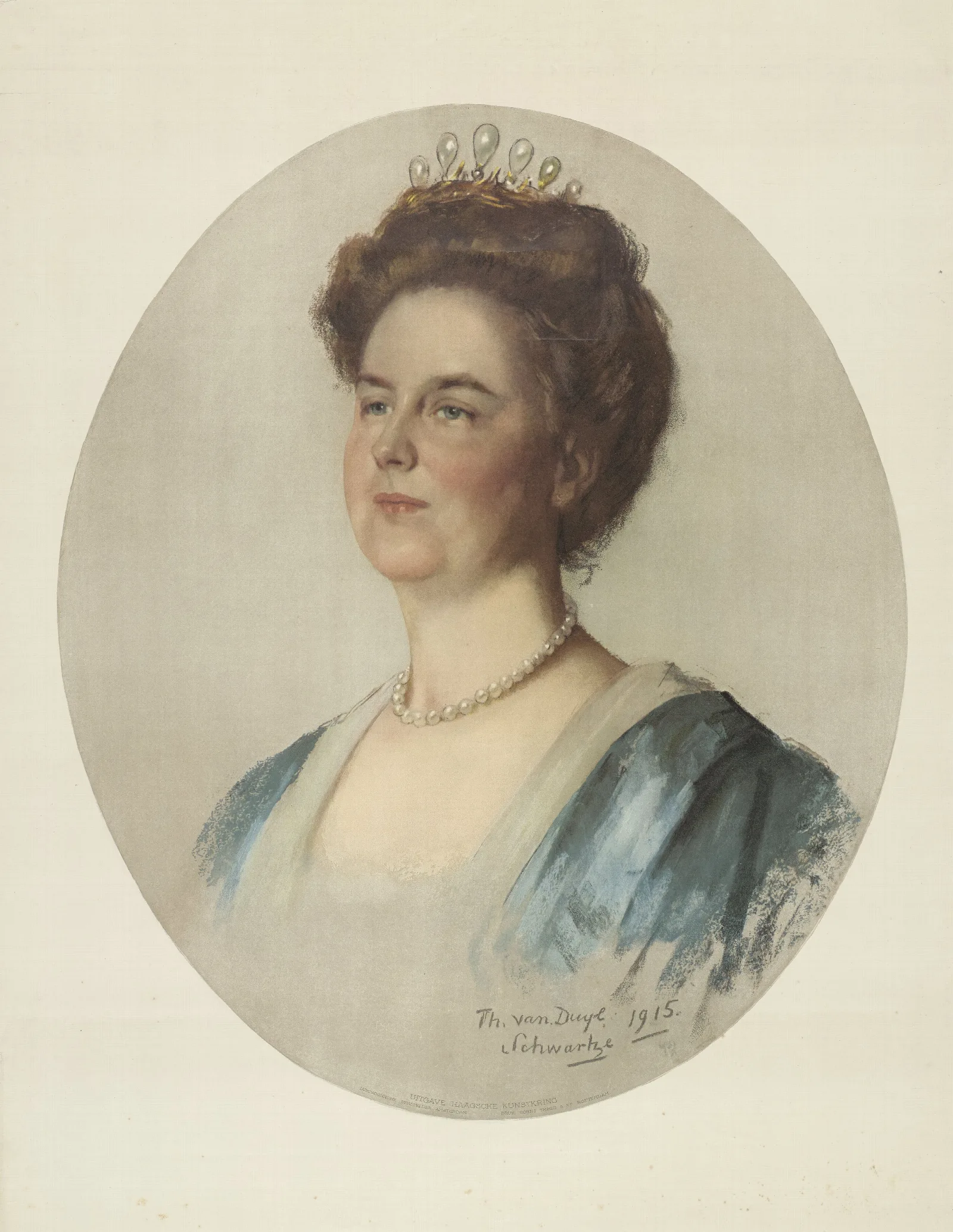 Portret Van Wilhelmina Koningin Der Nederlanden Wall Art by Thérèse Schwartze - Canvas Print