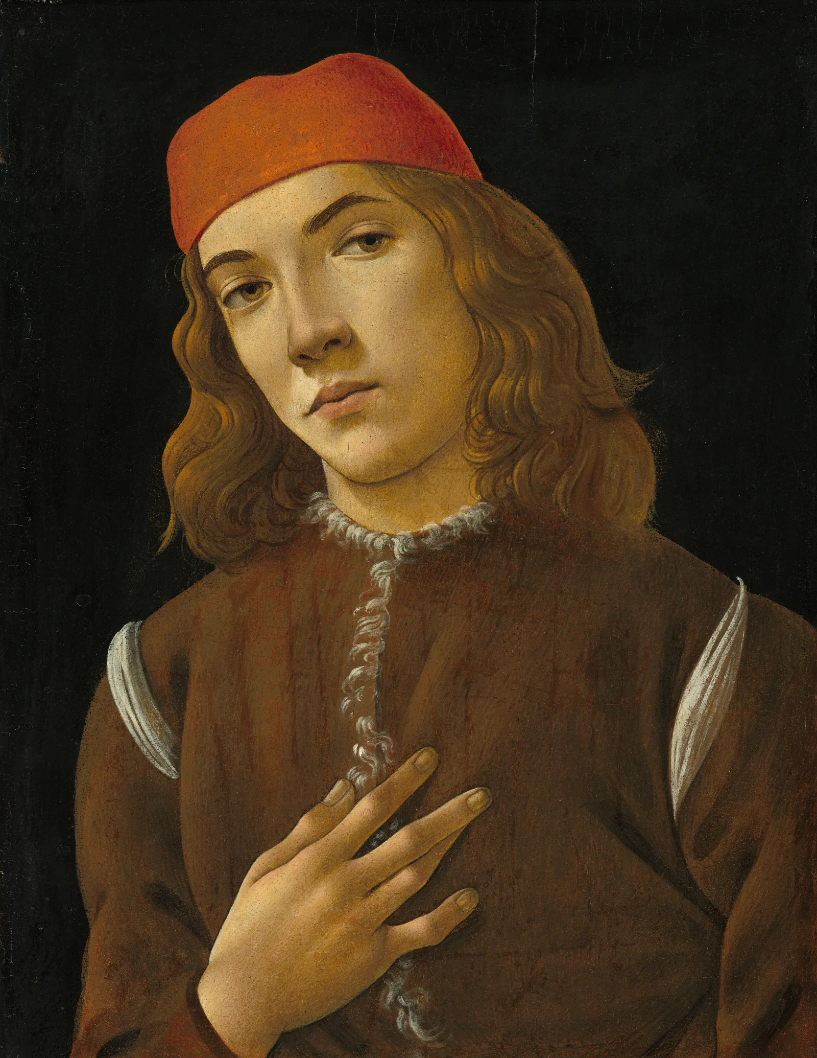 Portrait Of A Youth 2 Wall Art by Sandro Botticelli - Canvas Print