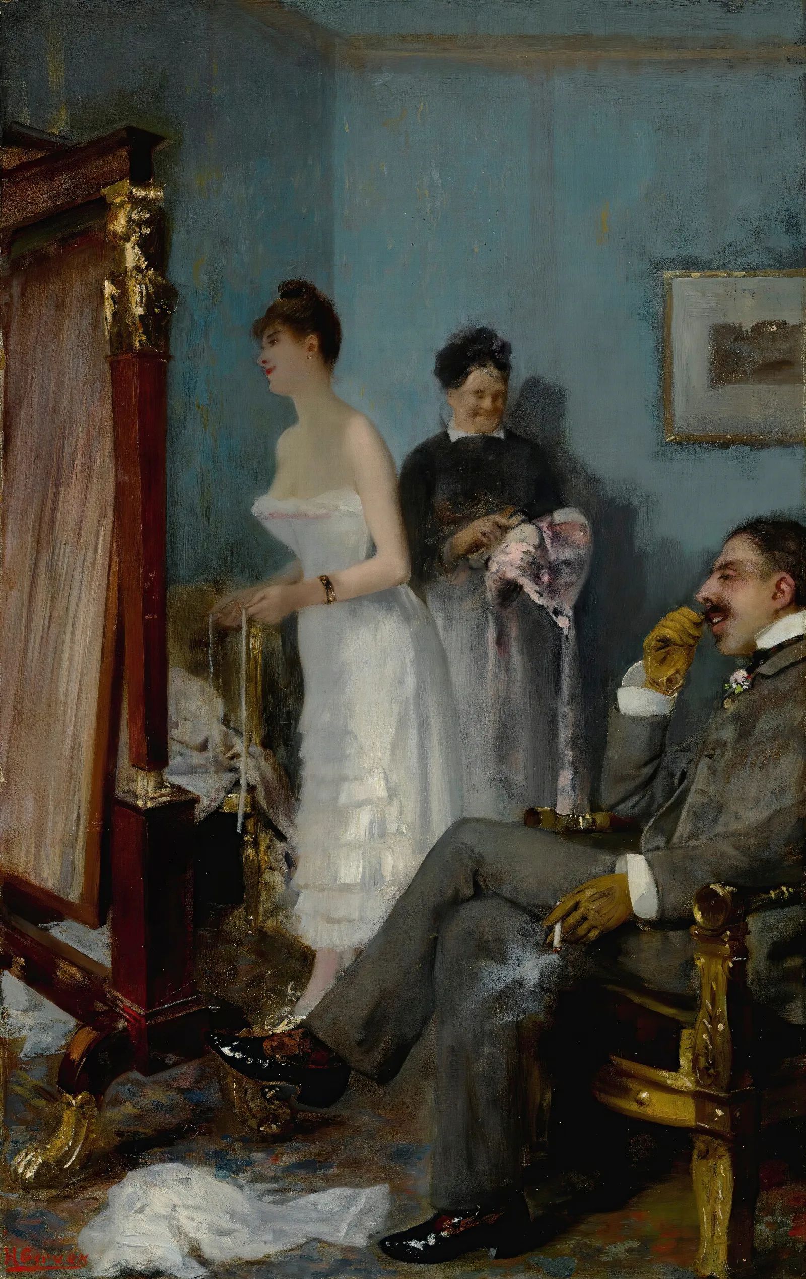 Nana Wall Art by Henri Gervex - Canvas Print